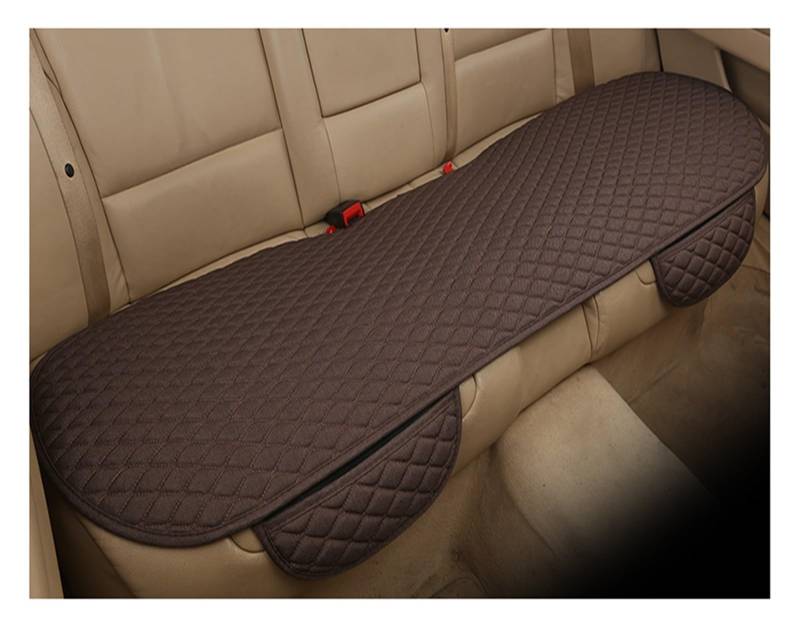 LMHGMUBVR Auto Sitzbezügesets Flax Autositzbezug Kissen Universal Vorne Hinten Rücksitzbezug Autostuhl Atmungsaktiver Schutz。(Coffee,1xRear Seat Covers) von LMHGMUBVR