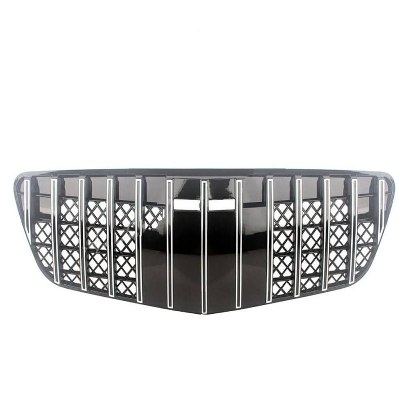 LMHGMUBVR Auto Sitzbezügesets Frontgrill GTR Style Grills Bumper Für M&ercedes Für B&ENZ Für E-Klasse Für W211 Für E200 Für E240 Für E320 2007-2009(Chrom) von LMHGMUBVR