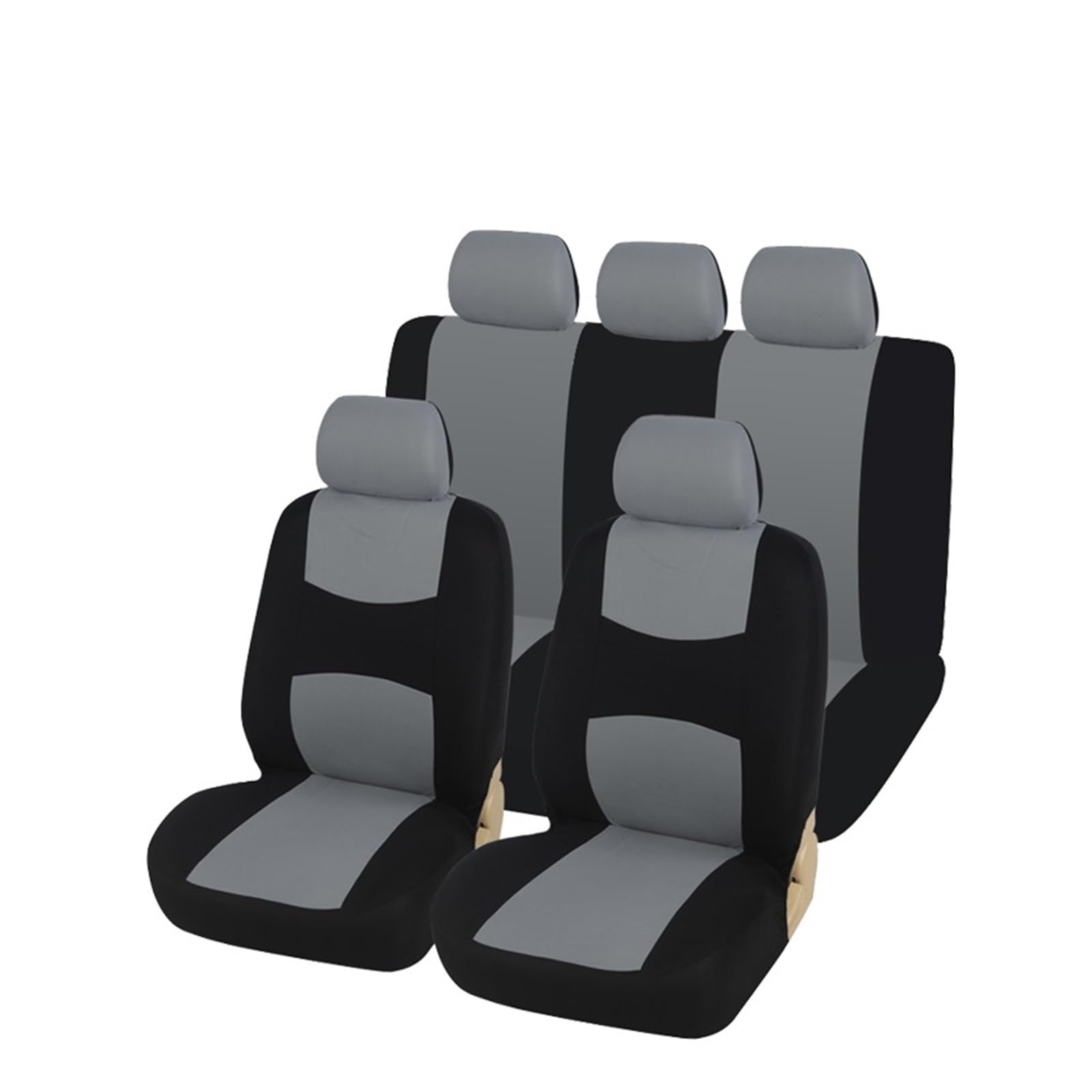 LMHGMUBVR Auto Sitzbezügesets Für 2/5 Sitze Autositzbezug Belüftungstuch Schutzkissen Autos Universelles Innenzubehör.(Grey,5 Seats) von LMHGMUBVR