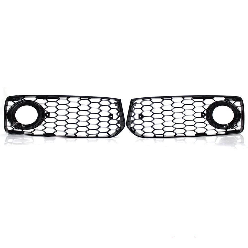 LMHGMUBVR Auto Sitzbezügesets Für A5 Für Coupe Für Sportback 2008-2011 Für A5 Für Mit S-Line 2008-2012 Frontstoßstange Nebelscheinwerfer Grille Shell Cover Ersatz(Type B Black) von LMHGMUBVR