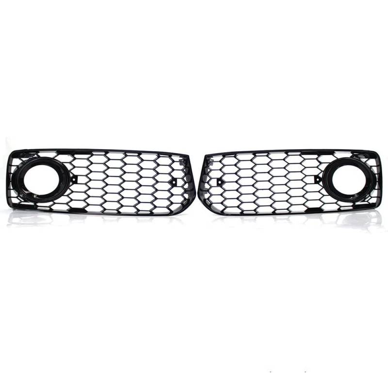 LMHGMUBVR Auto Sitzbezügesets Für A5 Für Coupe Für Sportback 2008-2011 Für A5 Für Mit S-Line 2008-2012 Frontstoßstange Nebelscheinwerfer Grille Shell Cover Ersatz(Type B Black) von LMHGMUBVR