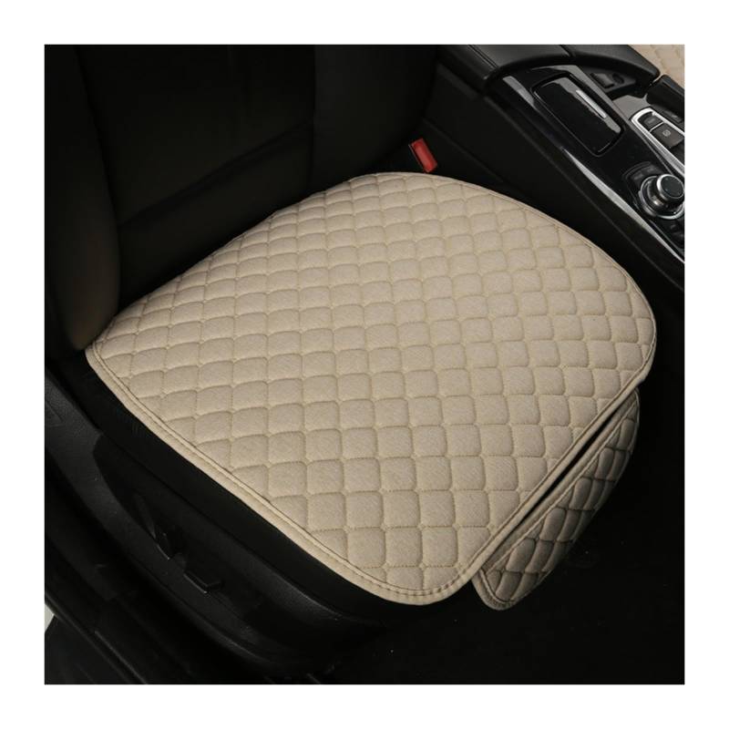 LMHGMUBVR Auto Sitzbezügesets Für Autositzbezug, Autositzkissenschutz, Auto-Rückenlehnenbezug.(Beige,1x Front Seat Covers) von LMHGMUBVR