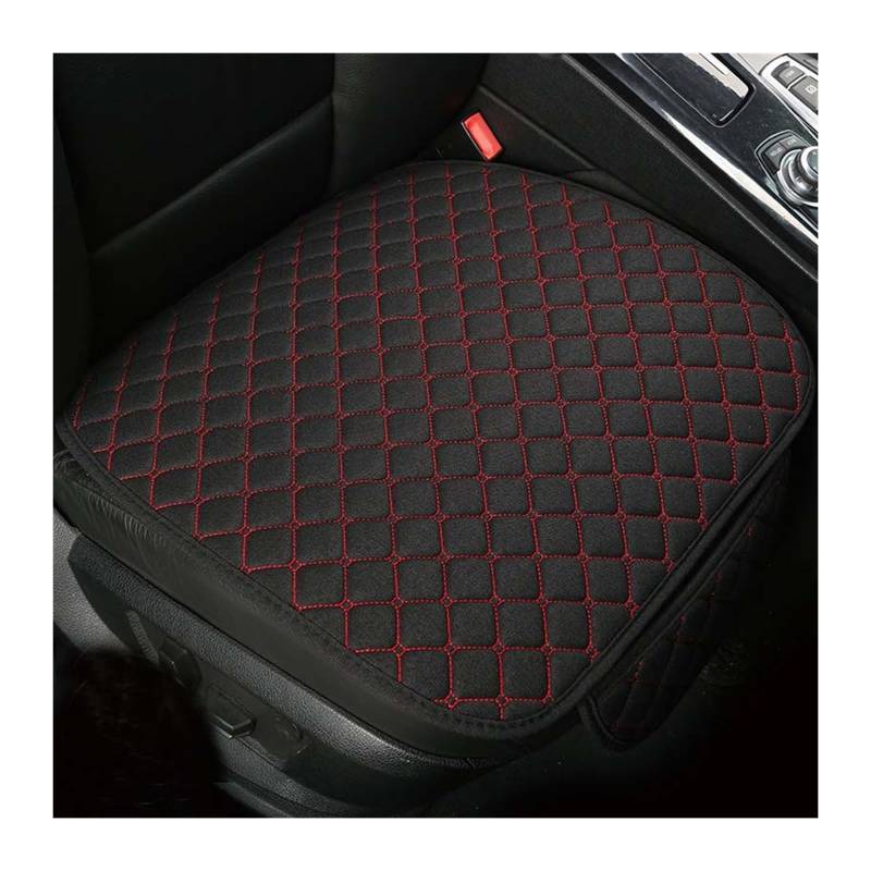 LMHGMUBVR Auto Sitzbezügesets Für Autositzbezug, Autositzkissenschutz, Auto-Rückenlehnenbezug.(Black Red,1x Front Seat Covers) von LMHGMUBVR