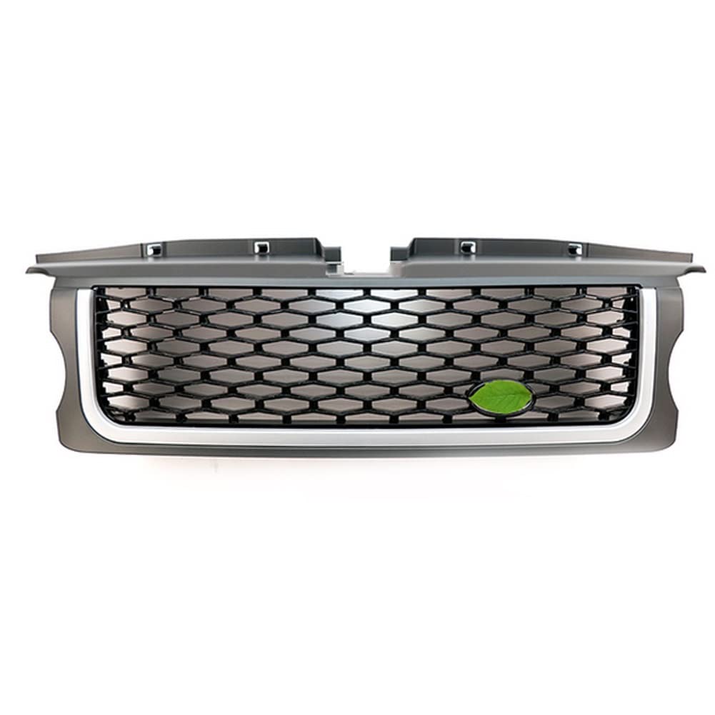 LMHGMUBVR Auto Sitzbezügesets Für L&and Range Für Sport Für Rover Für L320 Für L 320 2005-2009 Auto Frontstoßstange Grille Center Panel Exterior Styling Upper Grill(Gray Silver Black) von LMHGMUBVR