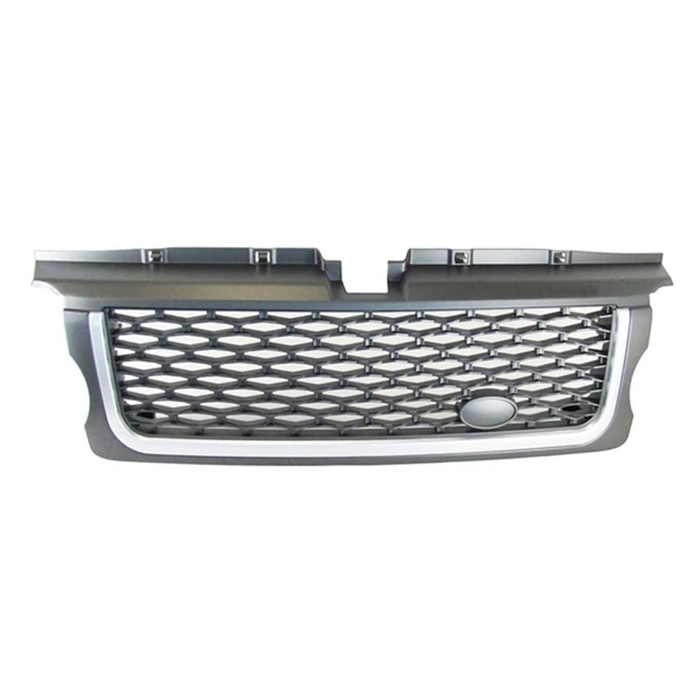 LMHGMUBVR Auto Sitzbezügesets Für L&and Range Für Sport Für Rover Für L320 Für L 320 2005-2009 Auto Frontstoßstange Grille Center Panel Exterior Styling Upper Grill(Gray Siver Silver) von LMHGMUBVR