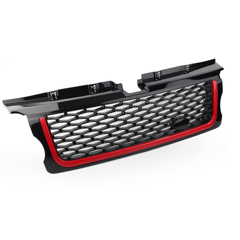 LMHGMUBVR Auto Sitzbezügesets Für L&and Range Für Sport Rover Für L320 Für L 320 2005-2009 Auto-Stoßfängergrill-Mittelteil Außen-Styling Oberer Grill(Black Red Black) von LMHGMUBVR