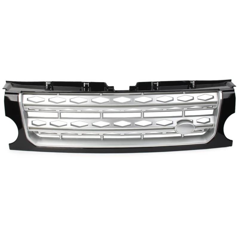 LMHGMUBVR Auto Sitzbezügesets Für L&and Rover Discovery III Für LR3 Für L319 2005-2009 Auto ABS Kühlergrill Stoßstange Mesh Grill(Black Silver) von LMHGMUBVR