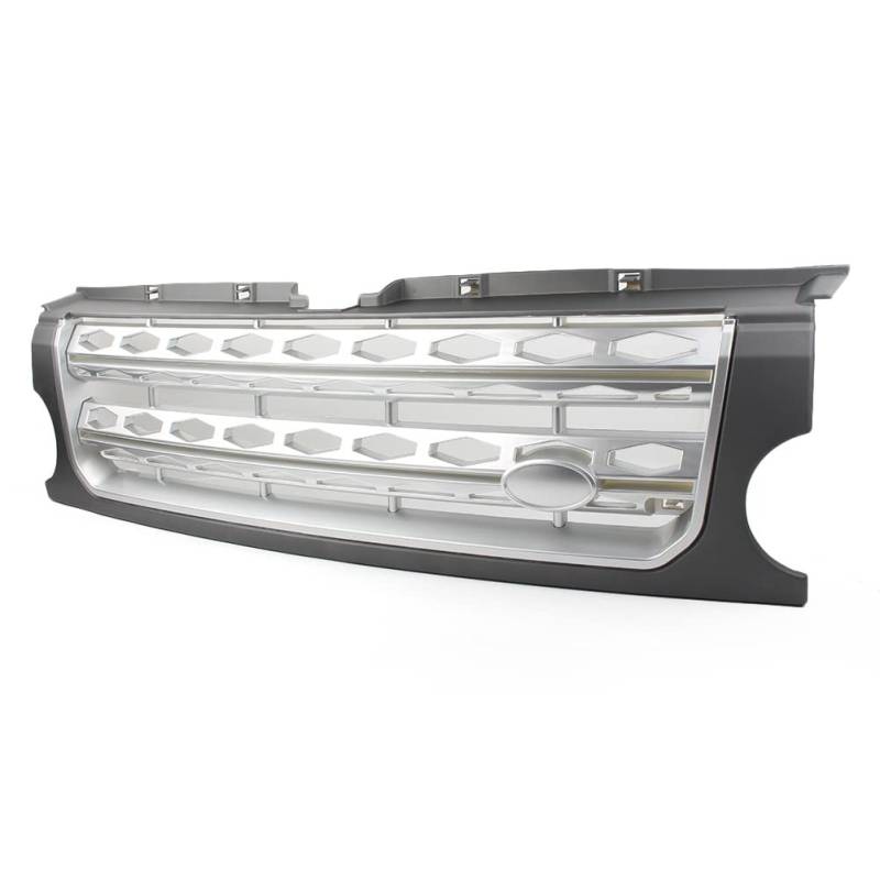 LMHGMUBVR Auto Sitzbezügesets Für L&and Rover Für L319 Für Discovery 3 Für LR3 2005-2009 Kunststoff Auto Front Racing Grill Nierenhaube Grill ABS(Grey) von LMHGMUBVR