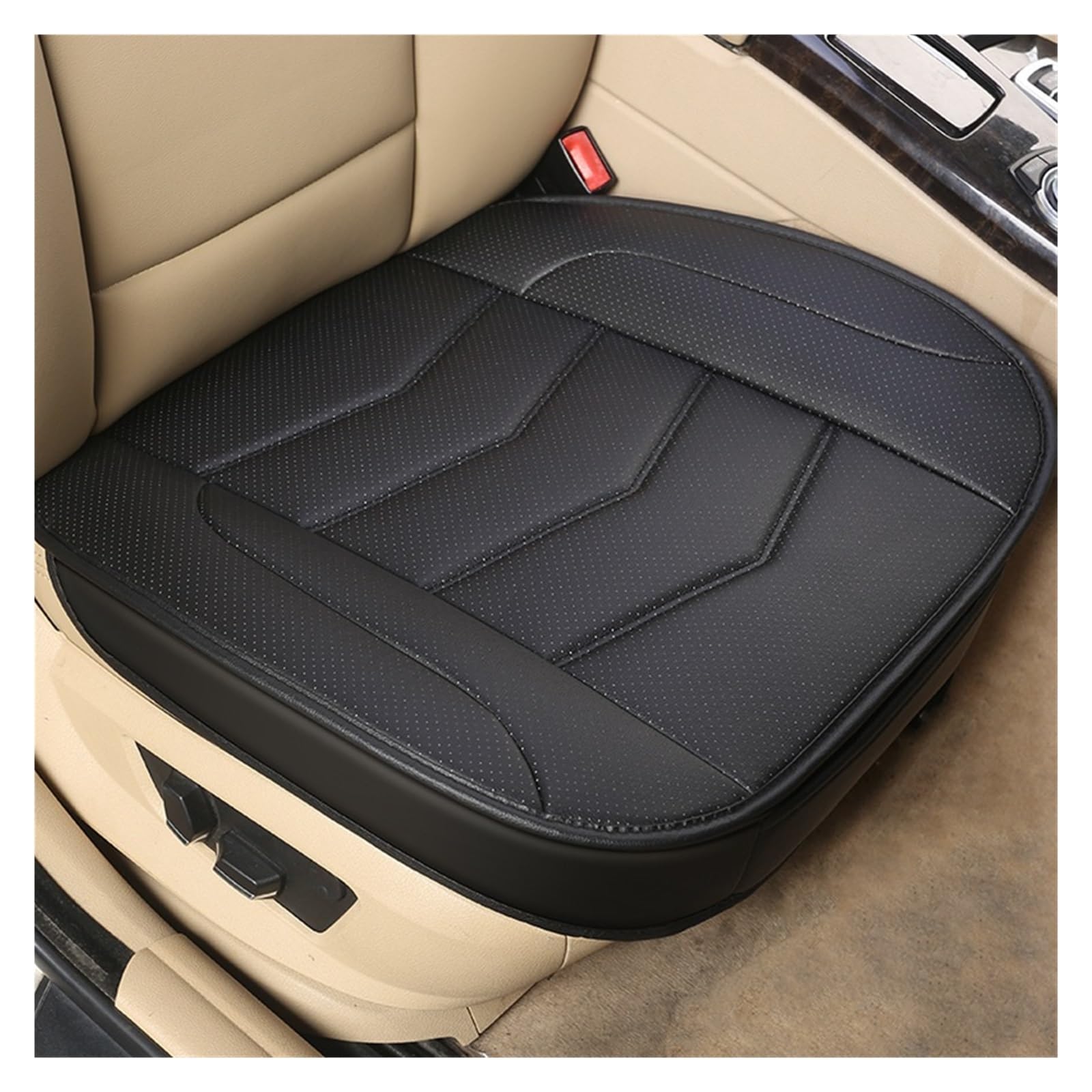 LMHGMUBVR Auto Sitzbezügesets Für Mercedes B&ENZ ABCESRG CL CLA CLK CLS ML GL GLA GLC GLE GLS X Leder Autositzbezug Pad.(Schwarz,1xFront Seat Covers) von LMHGMUBVR