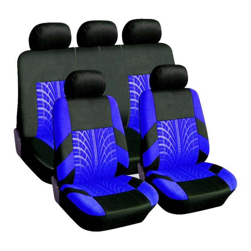 LMHGMUBVR Auto Sitzbezügesets Für Mercedes Für W124 Universal Autositz Decoracion Autositzbezüge.(Blau,5 Piece Set) von LMHGMUBVR