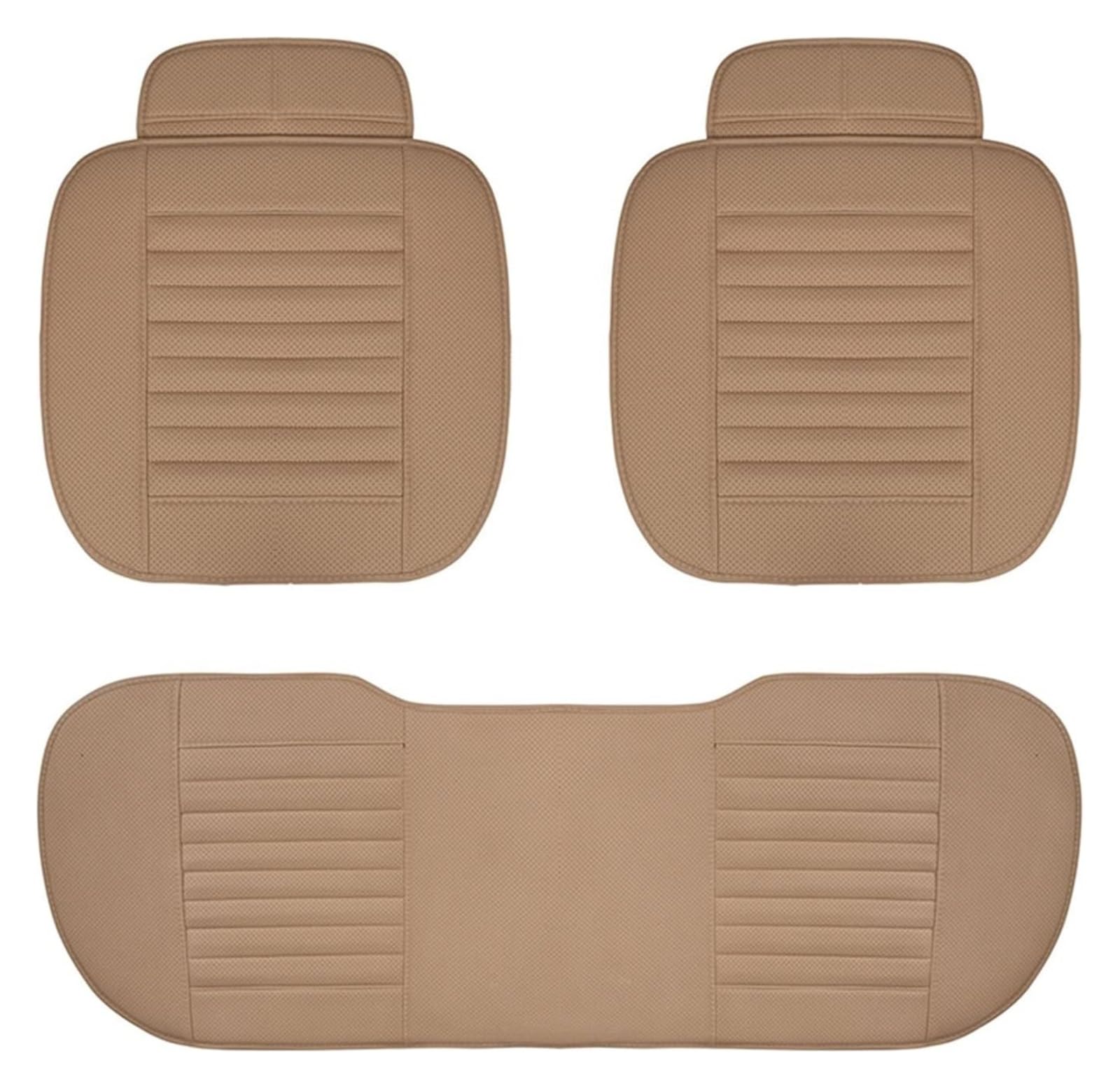 LMHGMUBVR Auto Sitzbezügesets Für Renegade Für Compass Für Grand Cherokee Für Wrangler JK Für Patriot Für Liberty Auto Sitzbezüge Kissen Matte(Beige,3pcs) von LMHGMUBVR