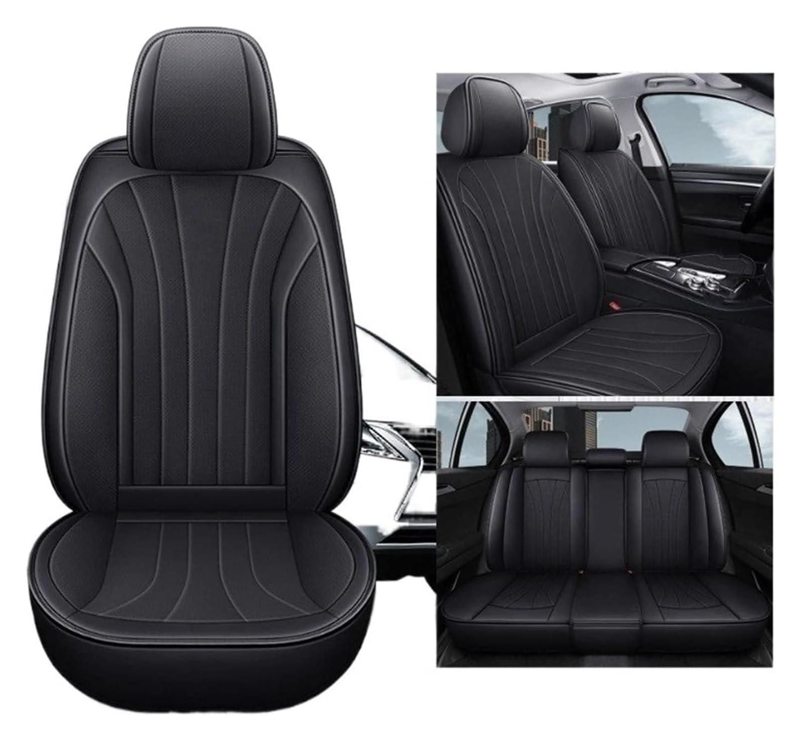 LMHGMUBVR Auto Sitzbezügesets Für Volvo S60 LS90 XC60 XC90 V50 V60 XC40 CX70 Leder Autositzbezüge Vorne Hinten Sitzschoner Sitzbezüge(1,Standard) von LMHGMUBVR