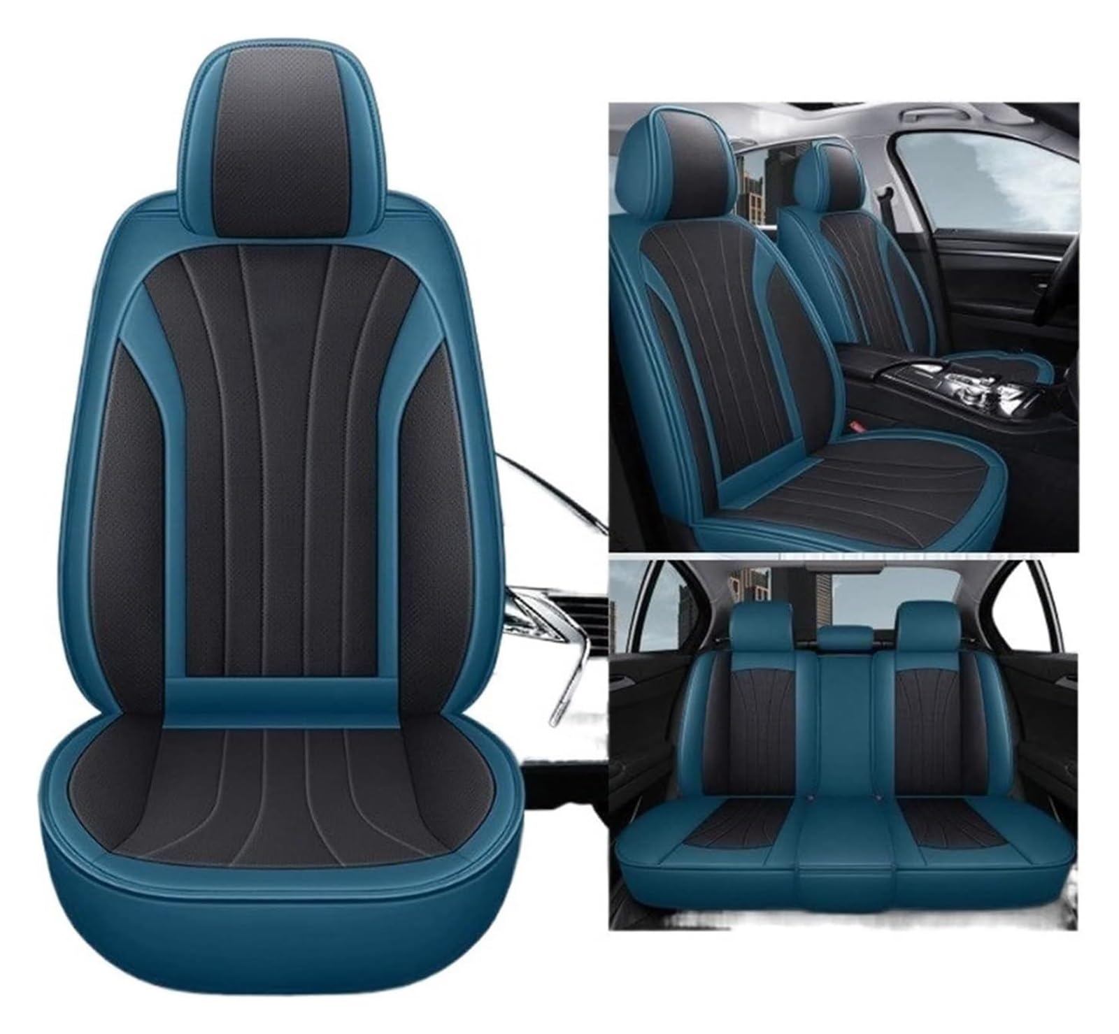 LMHGMUBVR Auto Sitzbezügesets Für Volvo S60 LS90 XC60 XC90 V50 V60 XC40 CX70 Leder Autositzbezüge Vorne Hinten Sitzschoner Sitzbezüge(2,Standard) von LMHGMUBVR