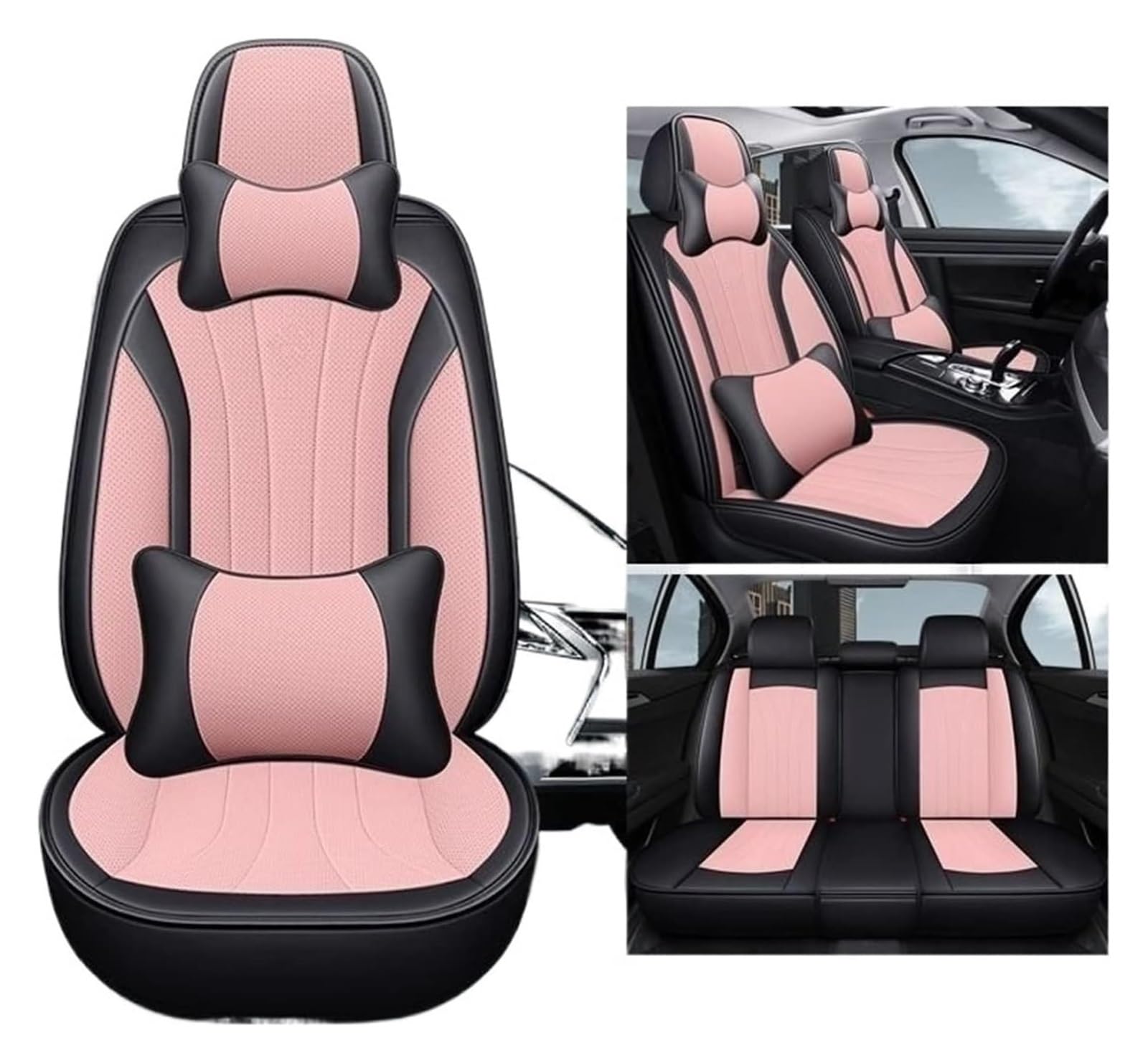 LMHGMUBVR Auto Sitzbezügesets Für Volvo S60 LS90 XC60 XC90 V50 V60 XC40 CX70 Leder Autositzbezüge Vorne Hinten Sitzschoner Sitzbezüge(3,Luxury) von LMHGMUBVR