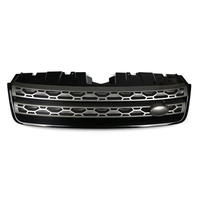 LMHGMUBVR Auto Sitzbezügesets Kühlergrill Vorne Oben Racing Grill Car Styling Mit Logo Für L&and Rover Für Discovery Für Sport Für L550 2015-2019(Black Gloss Gray) von LMHGMUBVR