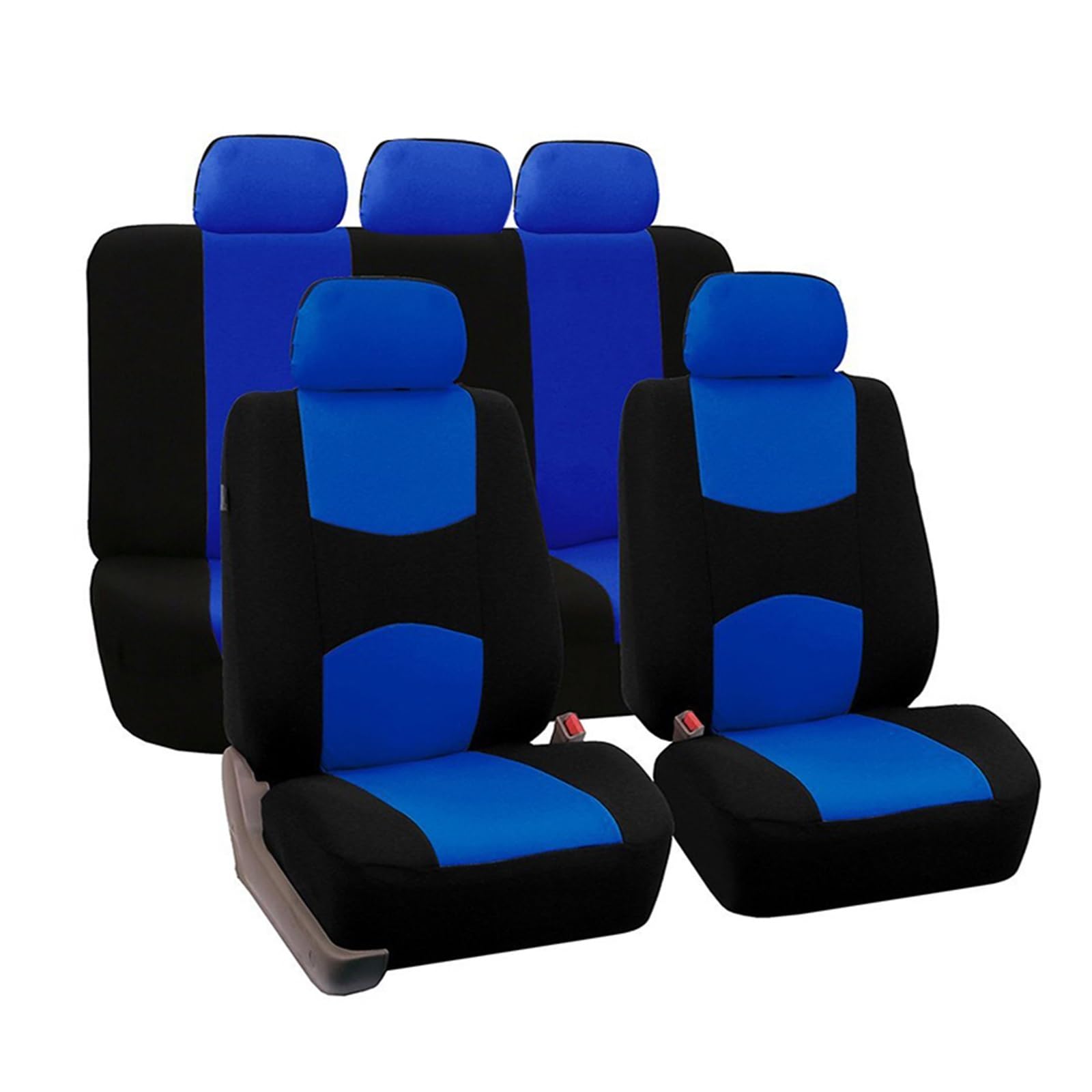 LMHGMUBVR Auto Sitzbezügesets Modische Autositzbezüge, universeller Autositzbezug, Autositzschutzbezüge für Damen.(Blau,Set of seat Covers) von LMHGMUBVR