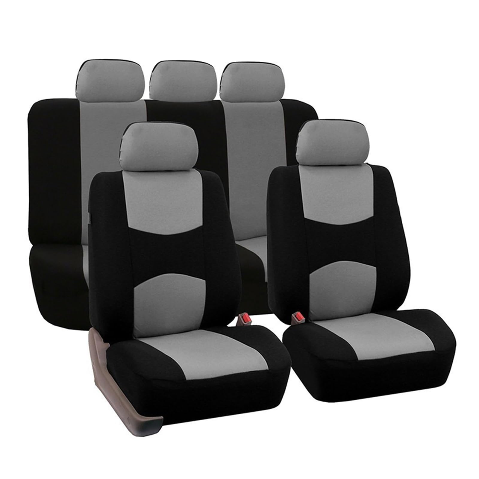 LMHGMUBVR Auto Sitzbezügesets Modische Autositzbezüge, universeller Autositzbezug, Autositzschutzbezüge für Damen.(Grey,Set of seat Covers) von LMHGMUBVR