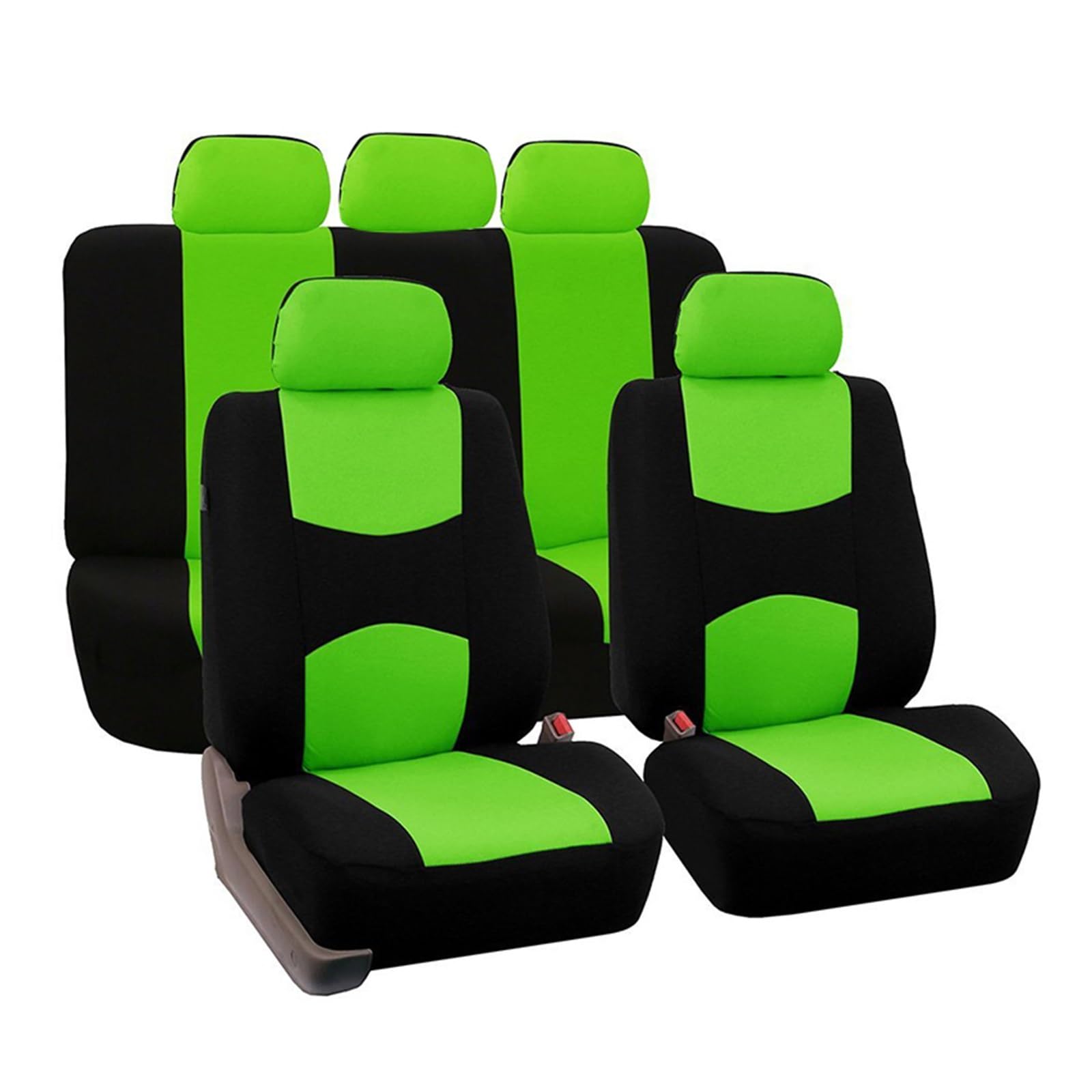 LMHGMUBVR Auto Sitzbezügesets Modische Autositzbezüge, universeller Autositzbezug, Autositzschutzbezüge für Damen.(Grün,Set of seat Covers) von LMHGMUBVR