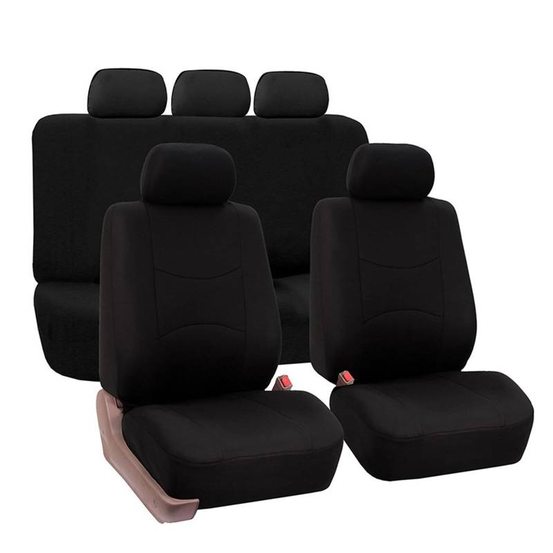 LMHGMUBVR Auto Sitzbezügesets Modische Autositzbezüge, universeller Autositzbezug, Autositzschutzbezüge für Damen.(Schwarz,Set of seat Covers) von LMHGMUBVR