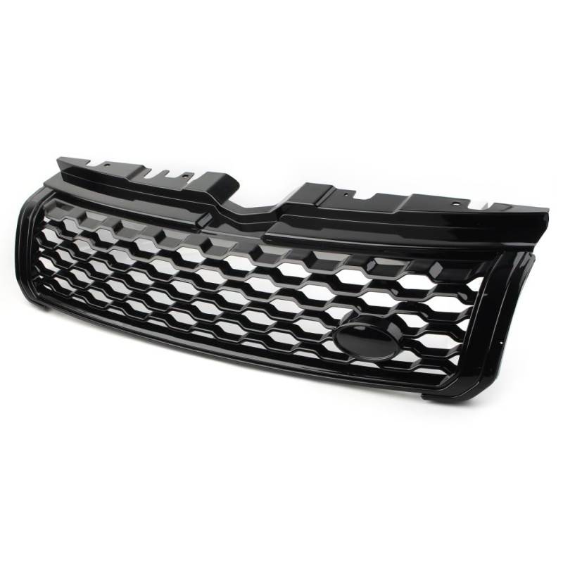 LMHGMUBVR Auto Sitzbezügesets Oberer Kühlergrill Vorne Mit Logo Für L&and Rover Für Range Rover Für Evoque 2010-2018(Black and Black) von LMHGMUBVR