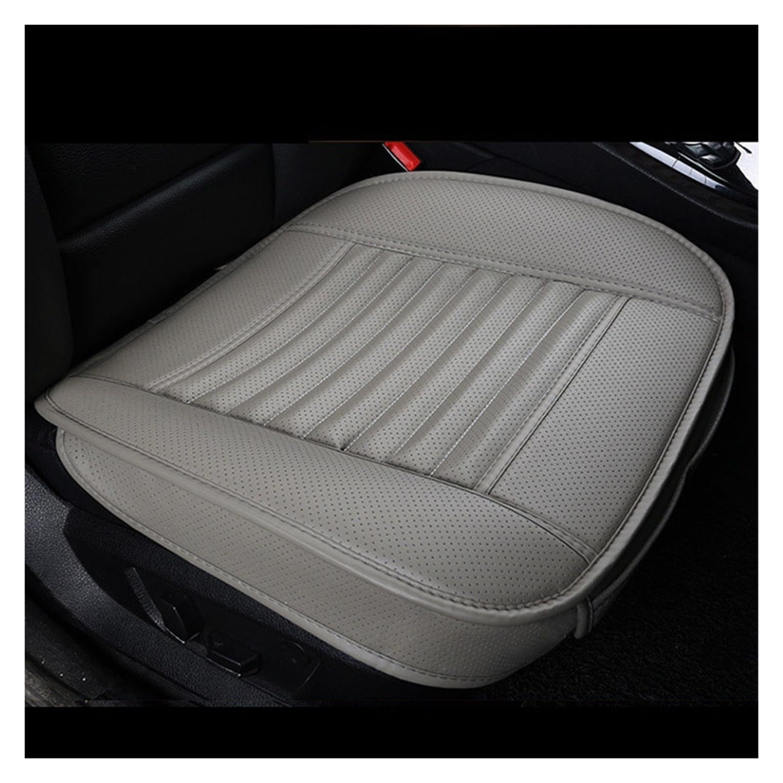 LMHGMUBVR Auto Sitzbezügesets PU-Leder-Autositzbezug, Innenschutz, Sitzbezug, Matten, Autositzbezug, Kissen, Vier Jahreszeiten-Pads.(Grey,2xFront Seat Covers) von LMHGMUBVR