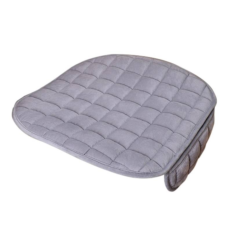 LMHGMUBVR Auto Sitzbezügesets Plüsch-Autositzbezüge-Set, warmes Autositzkissen, Winter-Autositzschutz, hochwertige weiche Anti-Rutsch-Pads.(Grey,1pc Front) von LMHGMUBVR