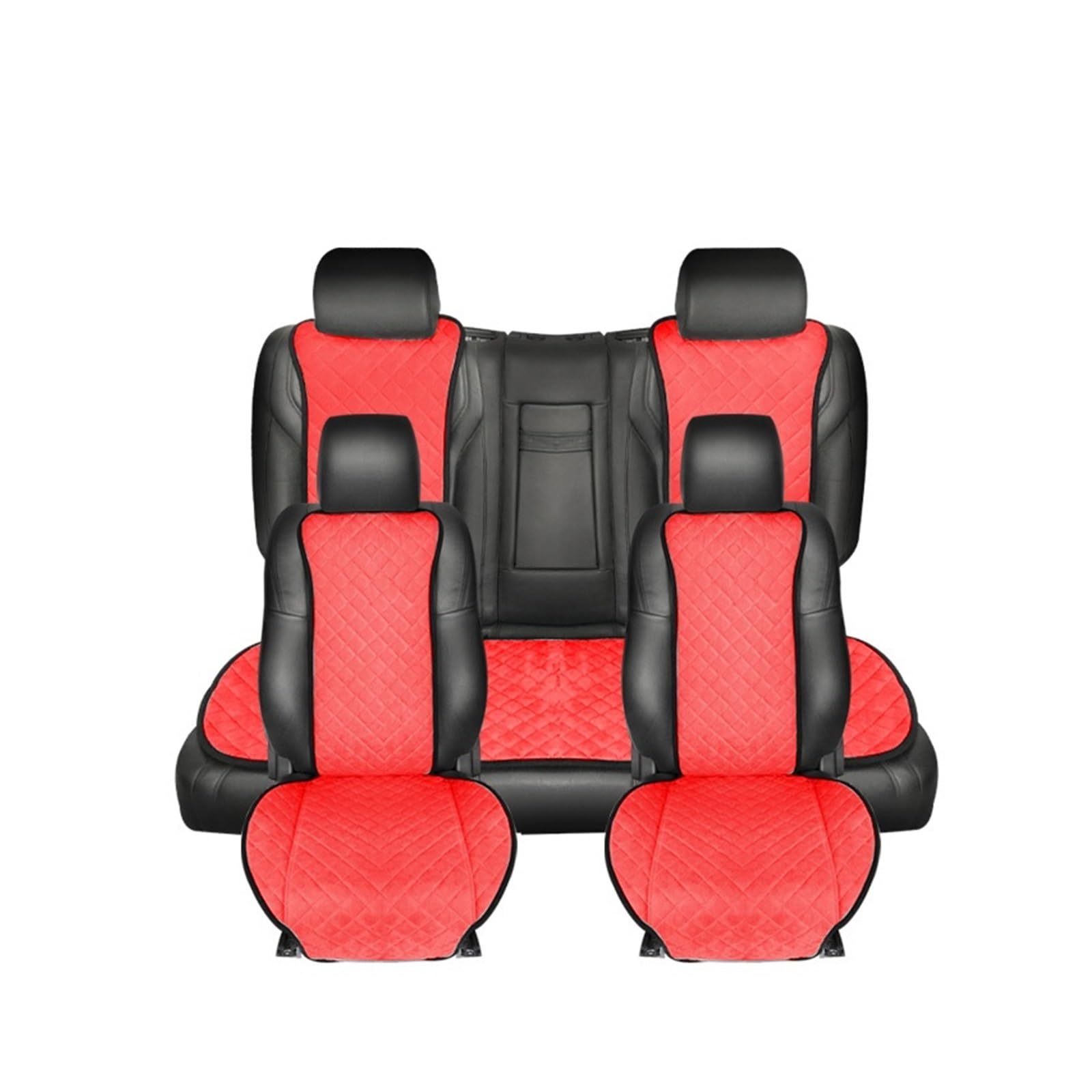 LMHGMUBVR Auto Sitzbezügesets Sitzbezug Universal Autozubehör Four Seasons Autositzbezug für Vorder- und Rücksitzbezüge.(rot,Set of seat Covers) von LMHGMUBVR