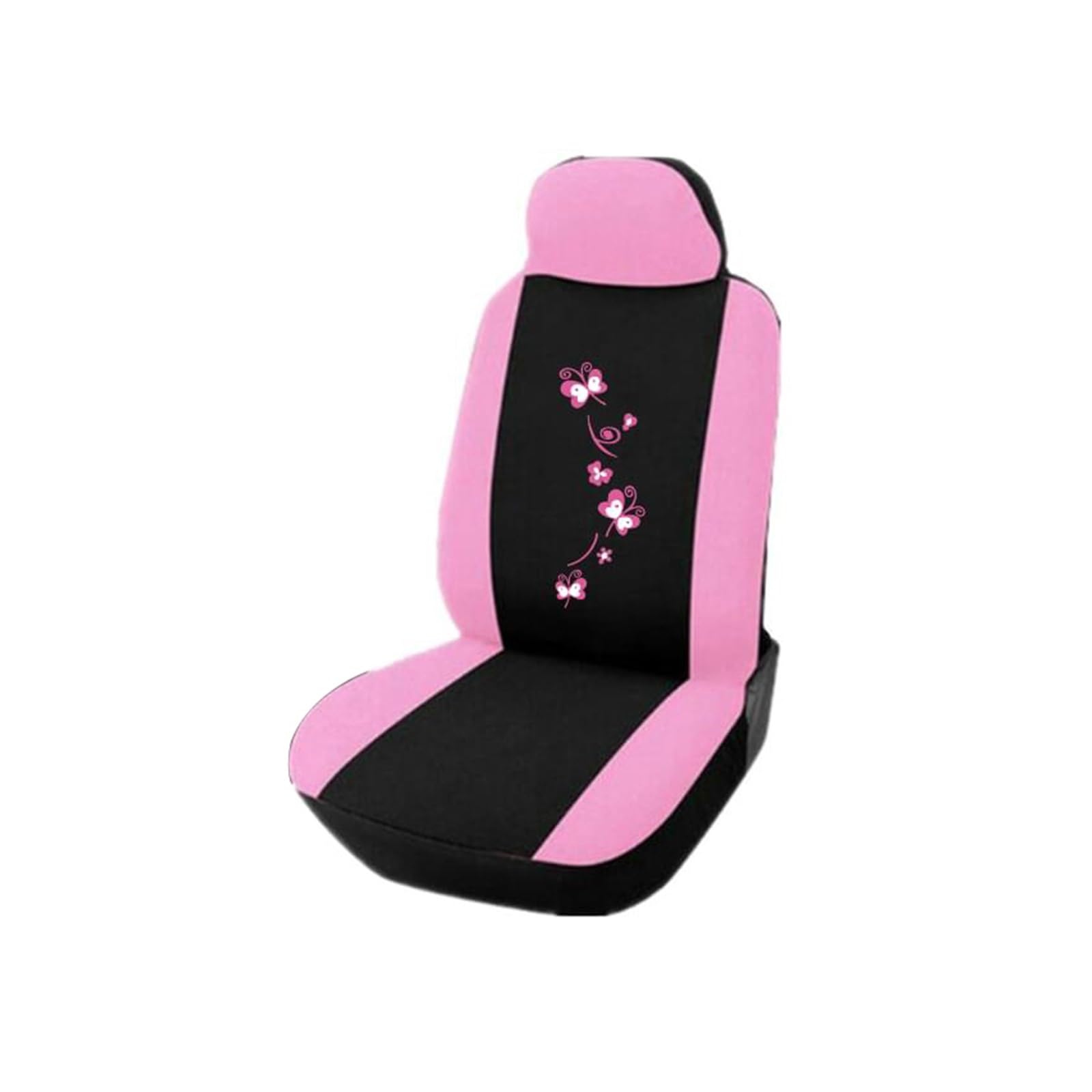 LMHGMUBVR Auto Sitzbezügesets Universal Auto Abdeckungen Auto Sitz Schützen Für Männer Frauen Auto Sitzbezüge Schmetterling Stickerei.(Rosa,1xHigh Back Seat Covers) von LMHGMUBVR