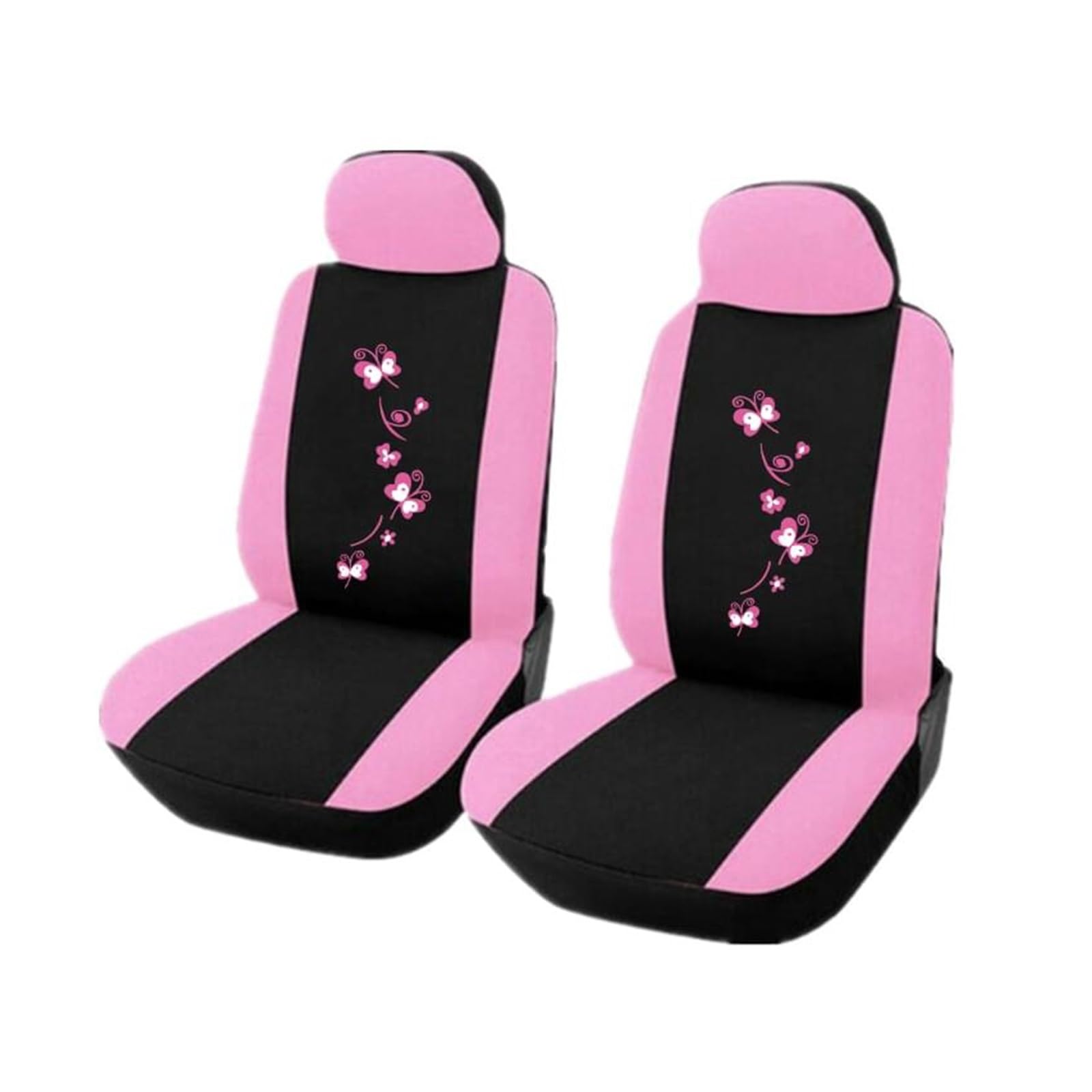 LMHGMUBVR Auto Sitzbezügesets Universal Auto Abdeckungen Auto Sitz Schützen Für Männer Frauen Auto Sitzbezüge Schmetterling Stickerei.(Rosa,2xHigh Back Seat Covers) von LMHGMUBVR