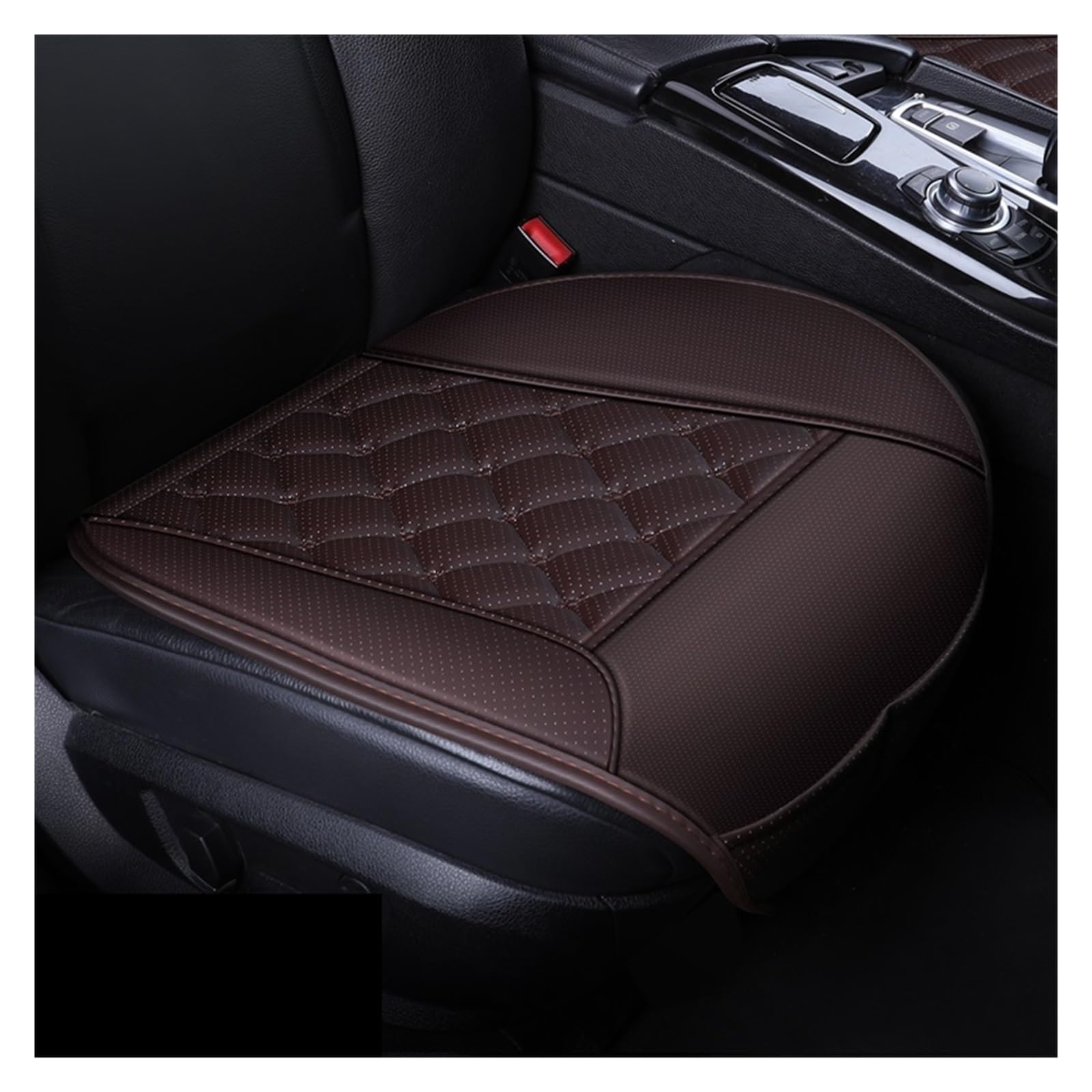 LMHGMUBVR Auto Sitzbezügesets Universal Autositzkissen Ledersitzbezug Autositzschutz Kissen Sitz Auto Vordersitzbezüge.(Braun,1pcsFront Seat Covers) von LMHGMUBVR