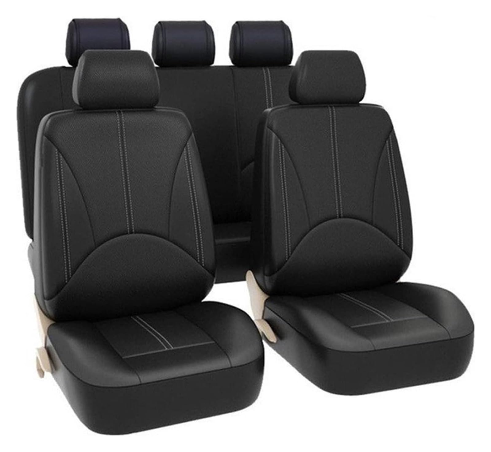 LMHGMUBVR Auto Sitzbezügesets Universal Für LKW SUV Limousine Auto Innen Auto Sitz Abdeckung Schutz Vorne Und Hinten Sitz Zurück Kissen Pad Matte Rückenlehne(5 Seat) von LMHGMUBVR