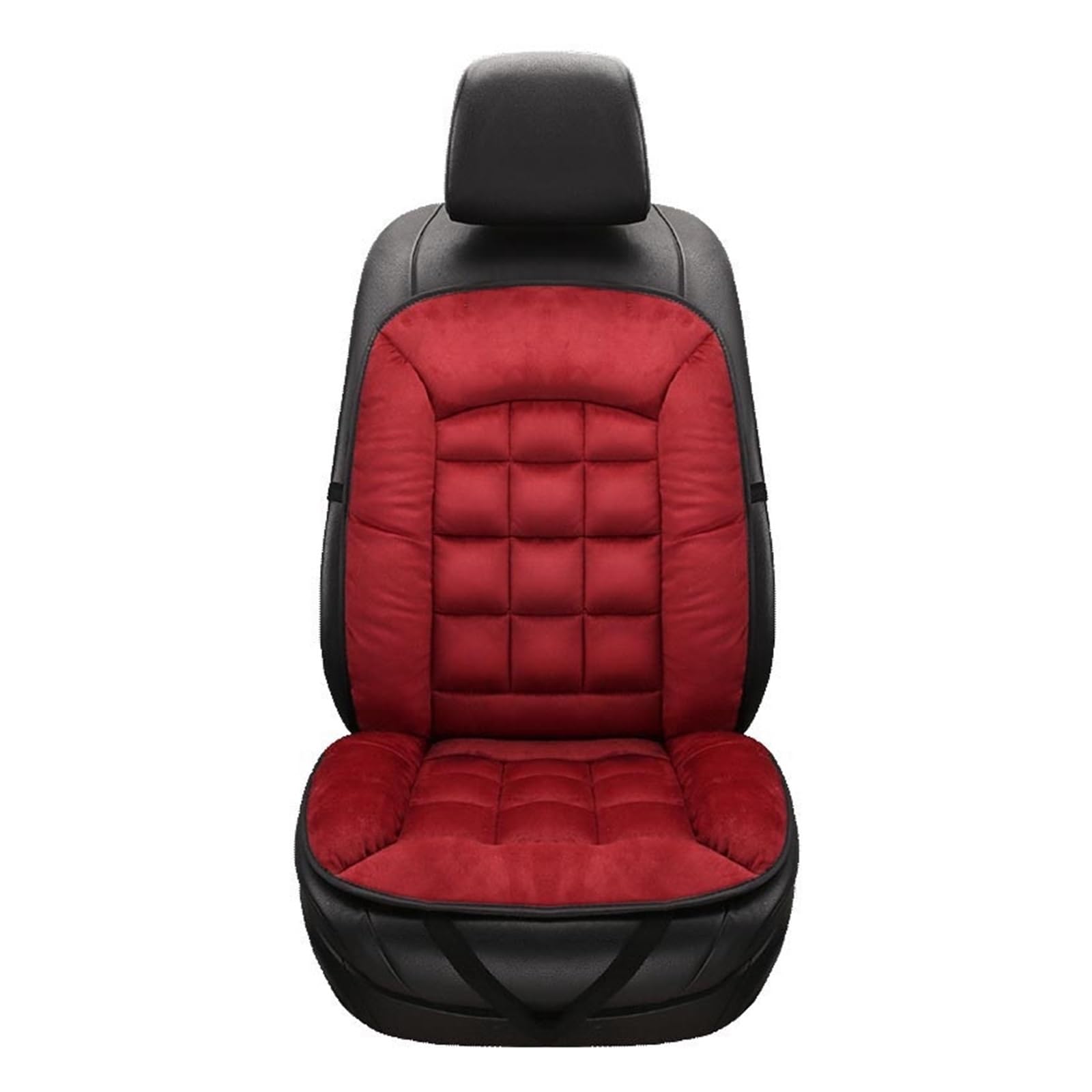 LMHGMUBVR Auto Sitzbezügesets Universal Plüsch Auto Sitzbezug Warme Auto Vorne Hinten Rückenlehne Sitzkissen Pad Auto Winter Innen Schutz.(rot) von LMHGMUBVR