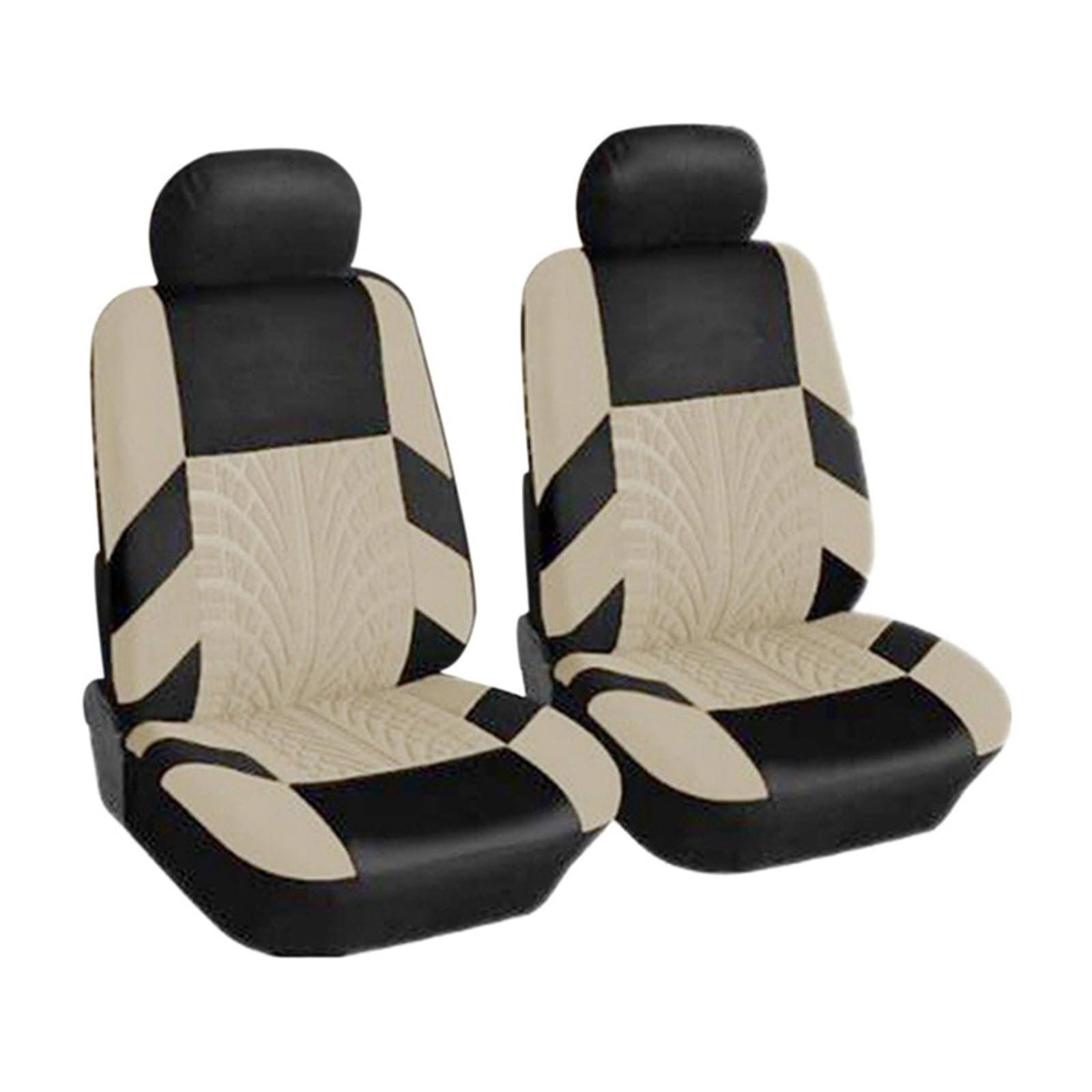 LMHGMUBVR Auto Sitzbezügesets Universell für Autobezüge, Sitz-Mesh-Schwamm-Design, vorderer Autositzbezug.(Beige,2xHigh Back Seat Covers) von LMHGMUBVR