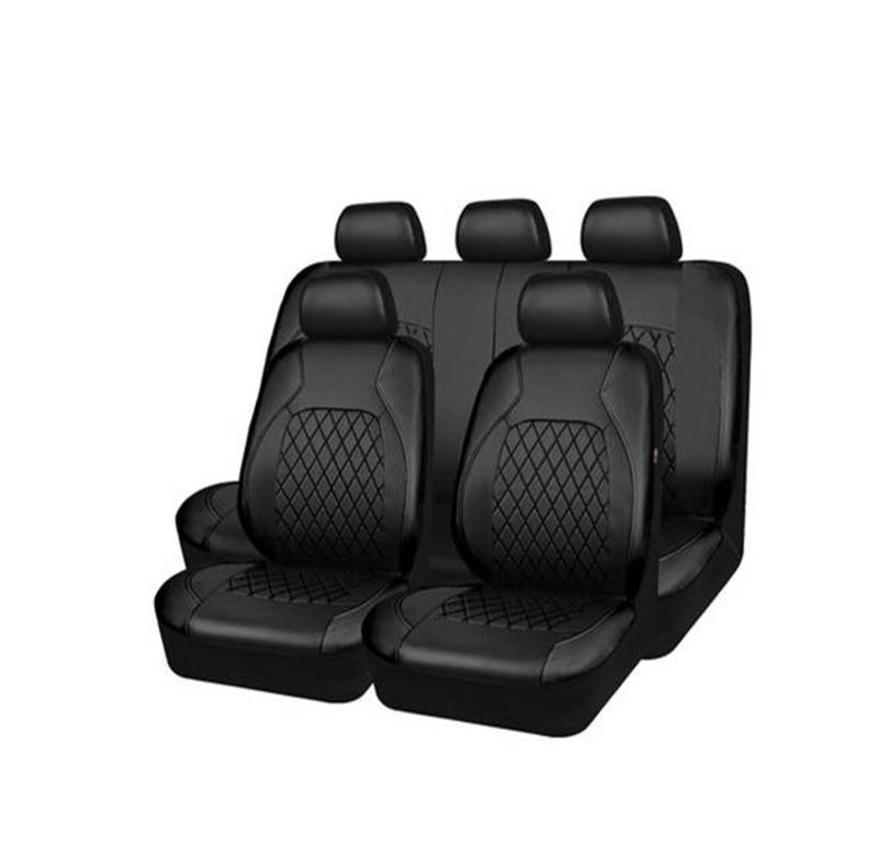 LMHGMUBVR Auto Sitzbezügesets Universell passend für die meisten Auto-Autositzbezüge aus PU-Leder, Airbag-kompatibel, Auto-Innenzubehör.(Set of seat Covers) von LMHGMUBVR