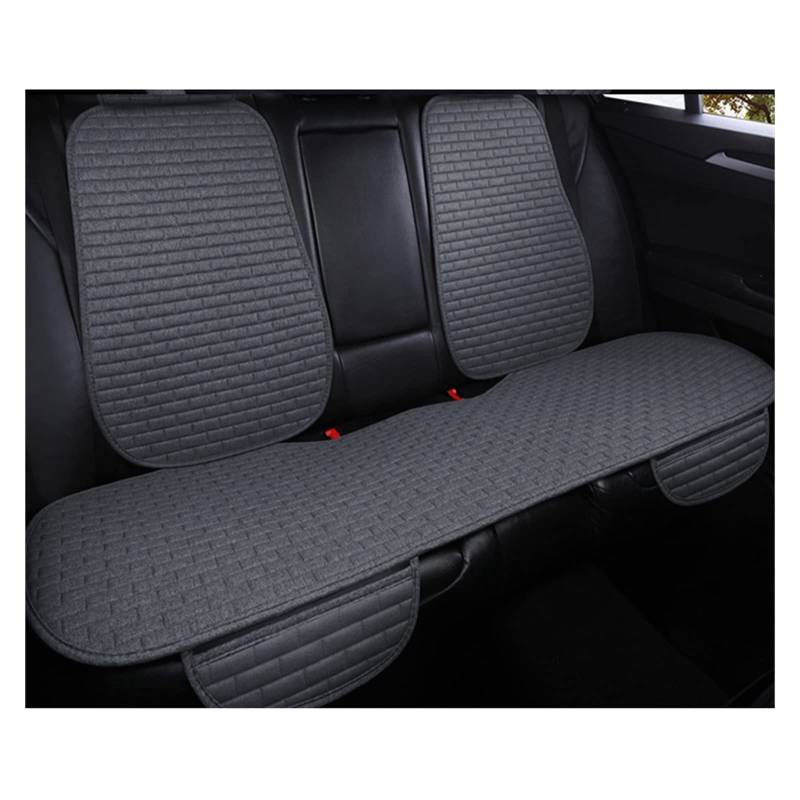 LMHGMUBVR Auto Sitzbezügesets Universeller Autositzbezug vorne/hinten, Flachs-Sitzschutzkissen, Autositzkissen-Schutzpolster, Autoabdeckungsmatte.(Grey,1 PCS Rear Seat Covers) von LMHGMUBVR