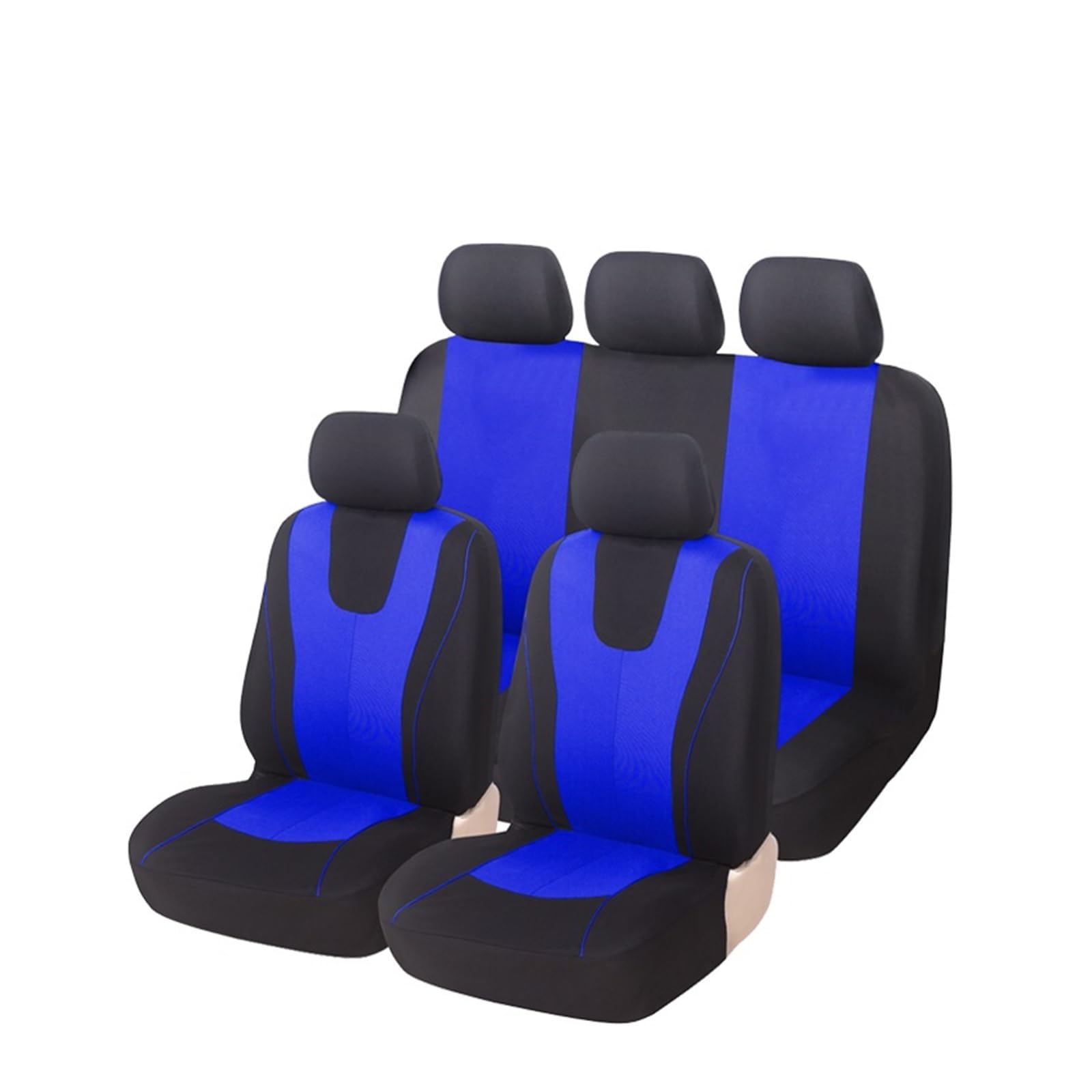 LMHGMUBVR Auto Sitzbezügesets Universeller Blauer Autositzbezug aus Polyestergewebe für Schutz der Sitzbezüge 2021.(Blau,5 x seat Cover) von LMHGMUBVR