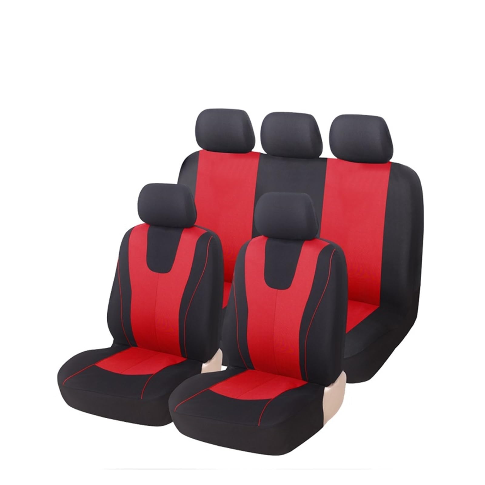 LMHGMUBVR Auto Sitzbezügesets Universeller Blauer Autositzbezug aus Polyestergewebe für Schutz der Sitzbezüge 2021.(rot,5 x seat Cover) von LMHGMUBVR