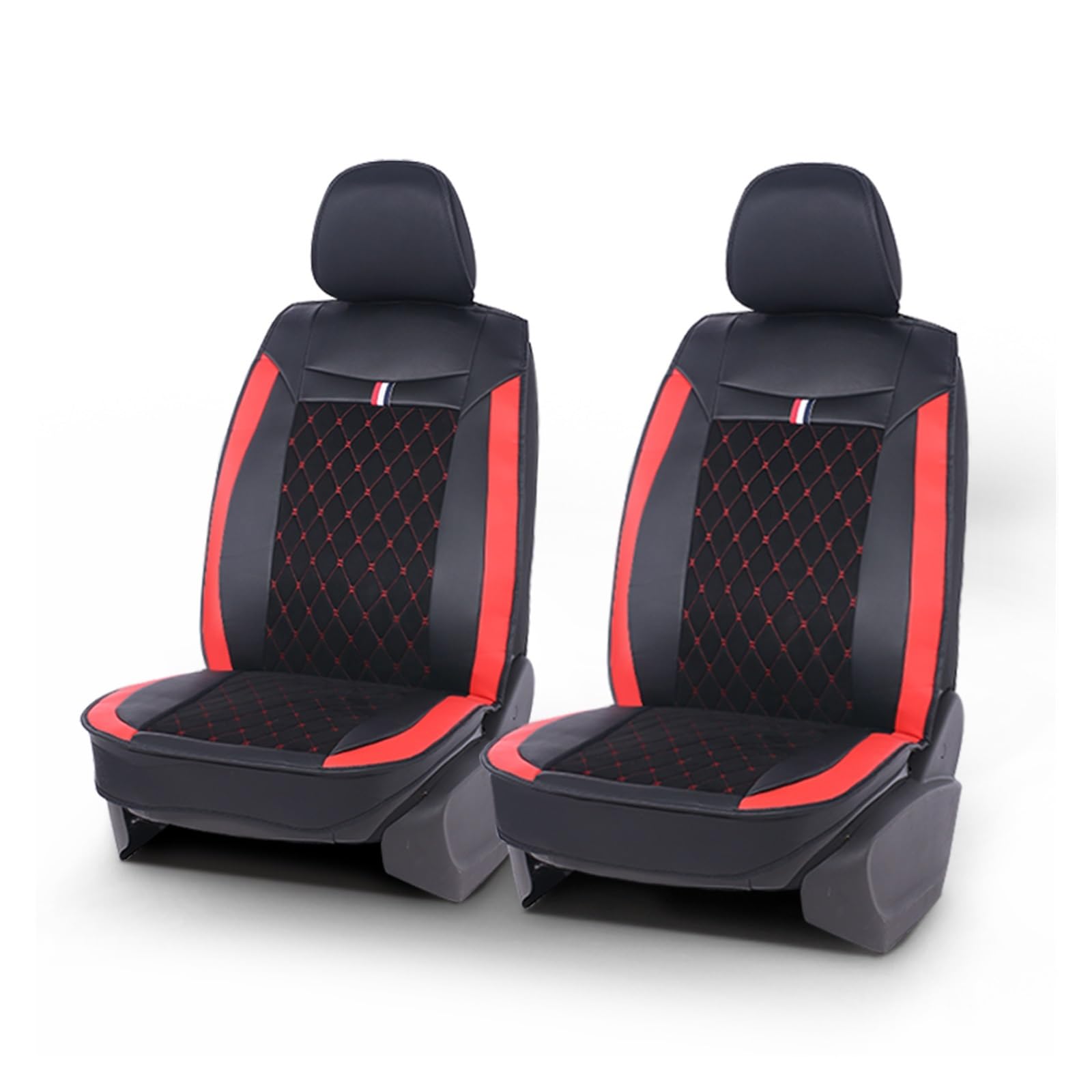 LMHGMUBVR Auto Sitzbezügesets Universeller PU-Leder-Autositzbezug, wasserdicht.(rot,1 x High Back Seat Covers) von LMHGMUBVR