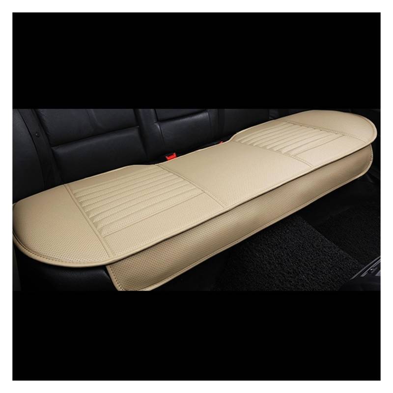 LMHGMUBVR Auto Sitzbezügesets Universeller Sitzbezug, Teppich, Leder, Autositzbezug, Innenraum, Autositzbezug, Kissen, Vier Jahreszeiten, Schutzmatte.(Beige,1 PCS Rear Seat Covers) von LMHGMUBVR