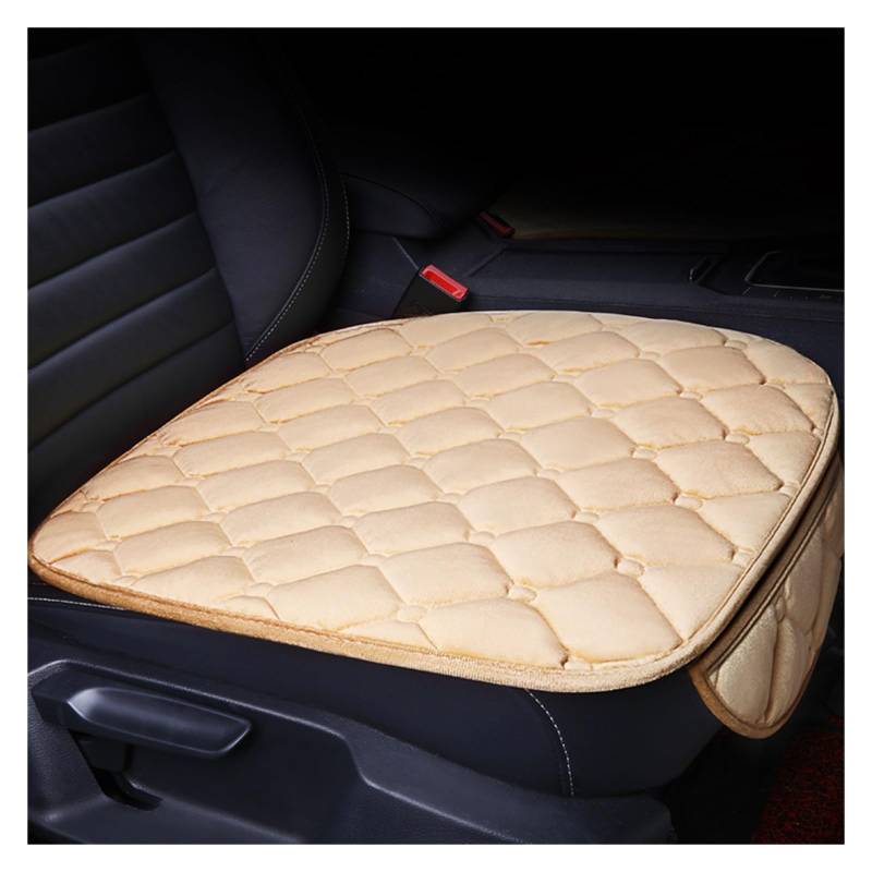 LMHGMUBVR Auto Sitzbezügesets Vorne/hinten/komplettes Set Flachs-Autositzbezüge, Autositzkissen, Leinenstoff, Sitzpolsterschutz, rutschfest.(Beige,1pcs Front Seat Covers) von LMHGMUBVR