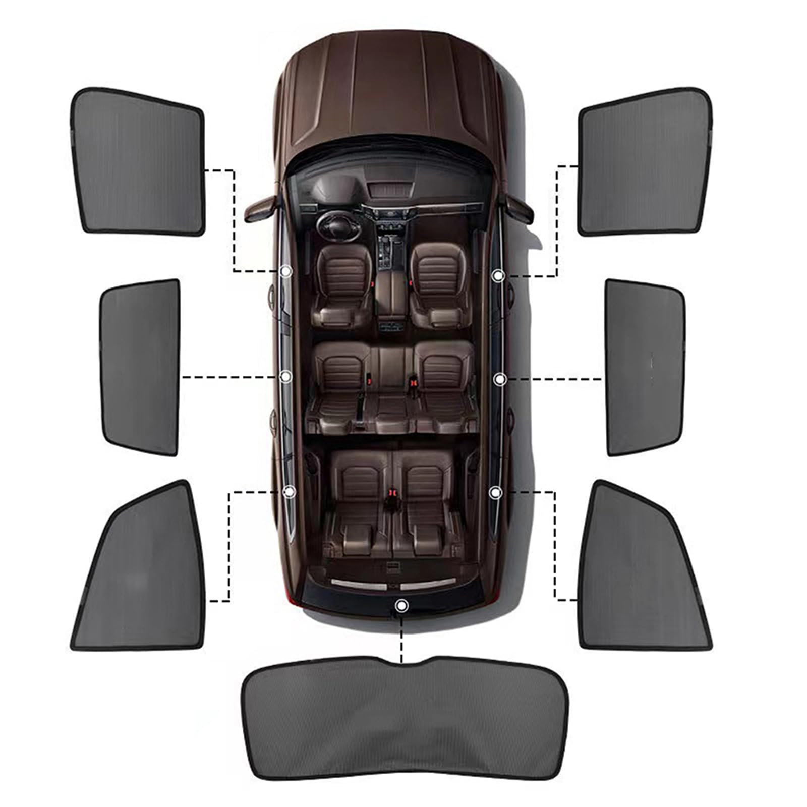 Sonnenschutz Auto,Sonnenschutz Auto Vorhang mit UV Schutz,für BMW X5 2006-2013 E70 Auto,Atmungsaktive Autofenster Sonnenblende,H von LMJCH