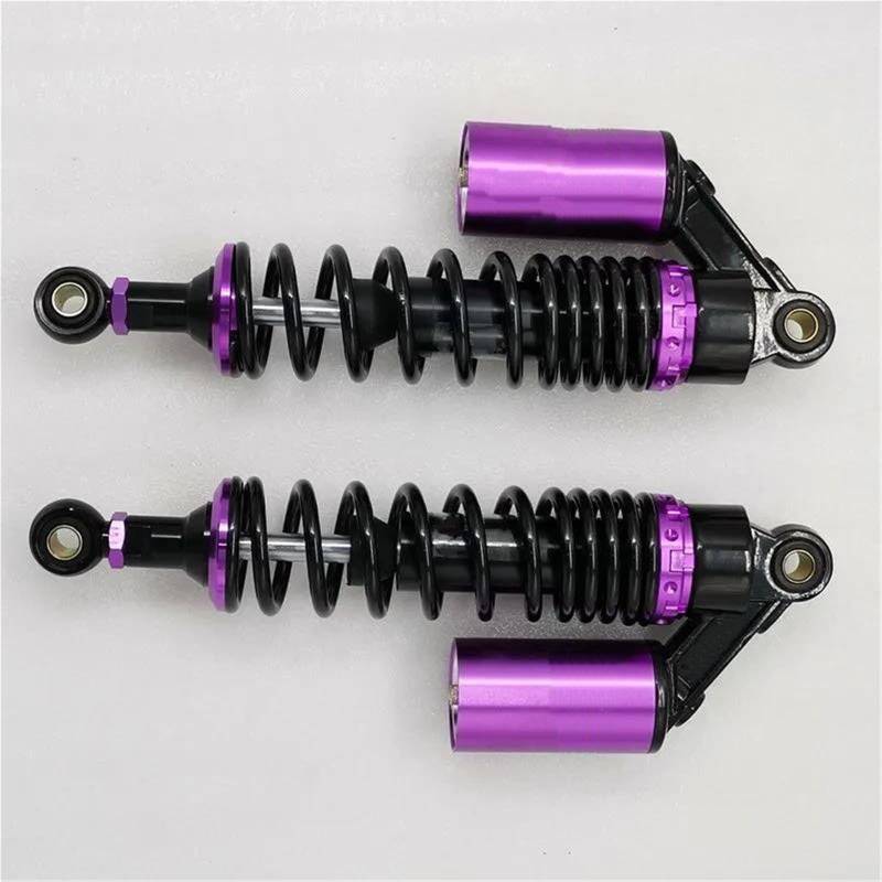 Motorrad Stoßdämpfer 8 Mm Feder, 340 Mm Luftstoßdämpfer Hinten Für H-ONDA CB400 VTEC SF CB 500 PC32 Für Yamaha XJR400 Dirt Gokart Quad ATV Motorradstoßdämpfer(Purple) von LMNMY