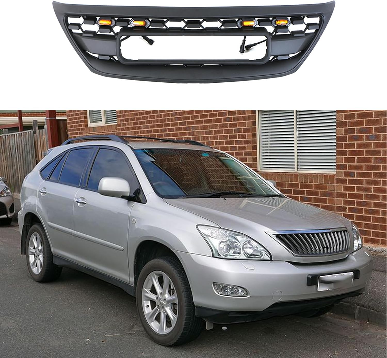 Auto Front Kühlergrill für LEXUS RX330-350 400H 2004-2009, Frontgrill Frontstoßstangengitter Auto zubehör,A von LMYFCL66