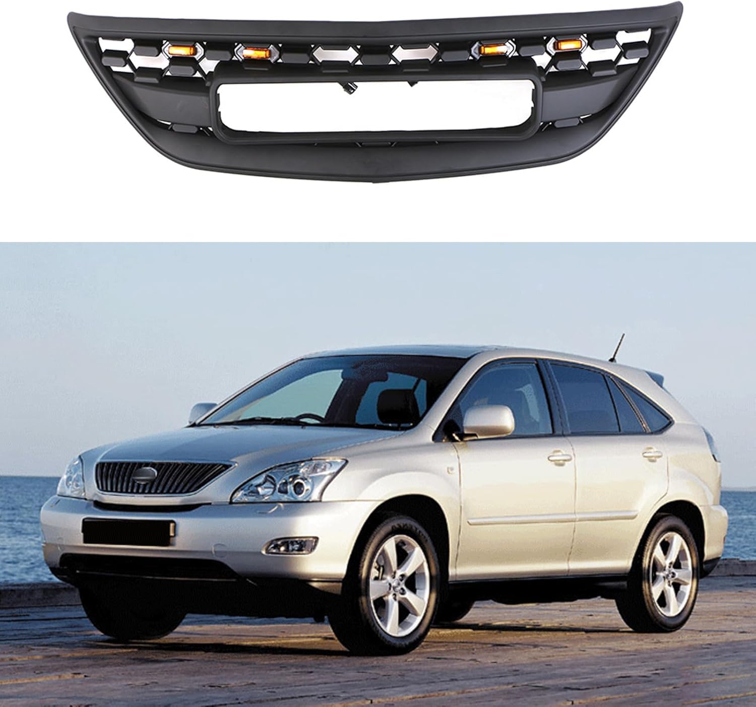 Auto Front Kühlergrill für Lexus RX300 2003-2005, Frontgrill Frontstoßstangengitter Auto zubehör,A von LMYFCL66