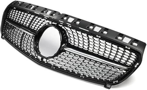 Auto Front Kühlergrill für Mercedes-Benz A-Class W176 2013-2015, Frontgrill Frontstoßstangengitter Auto zubehör,Black von LMYFCL66