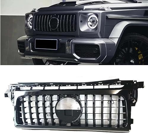 Auto Front Kühlergrill für Mercedes Benz W464 G63 AMG 2019-2023, Frontgrill Frontstoßstangengitter Auto zubehör,Black von LMYFCL66