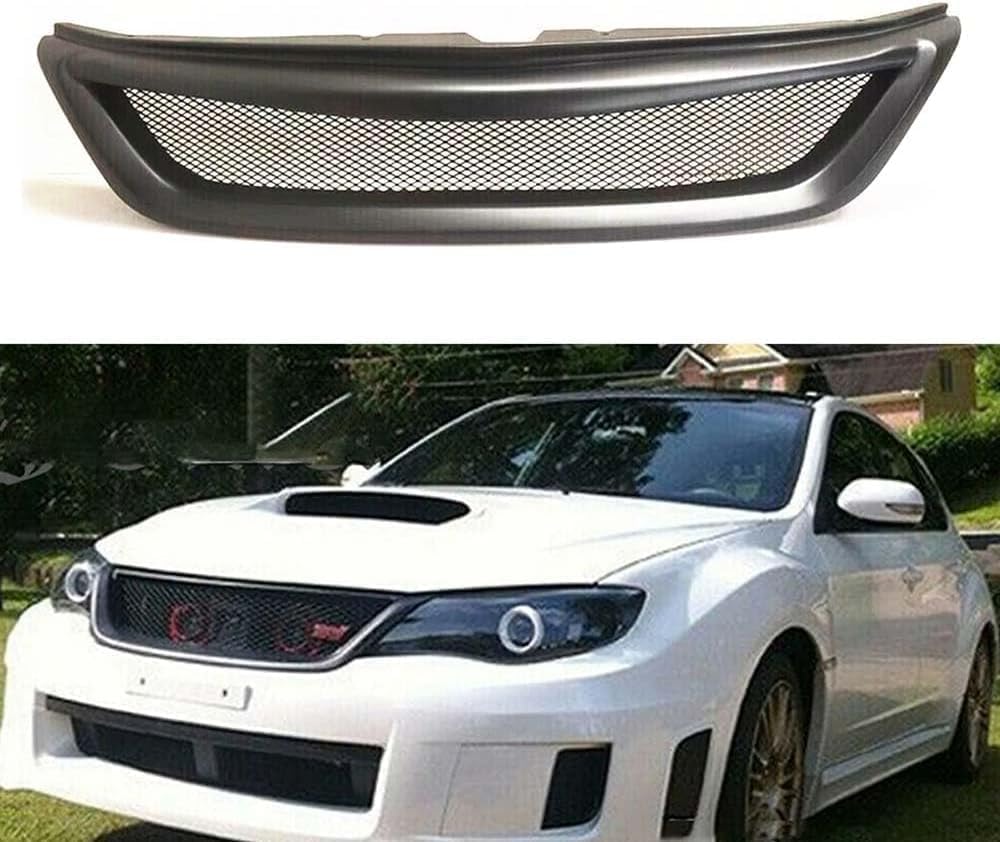 Auto Front Kühlergrill für Subaru Impreza WRX STI 2011-2014, Frontgrill Frontstoßstangengitter Auto zubehör,A/Carbon Fiber von LMYFCL66