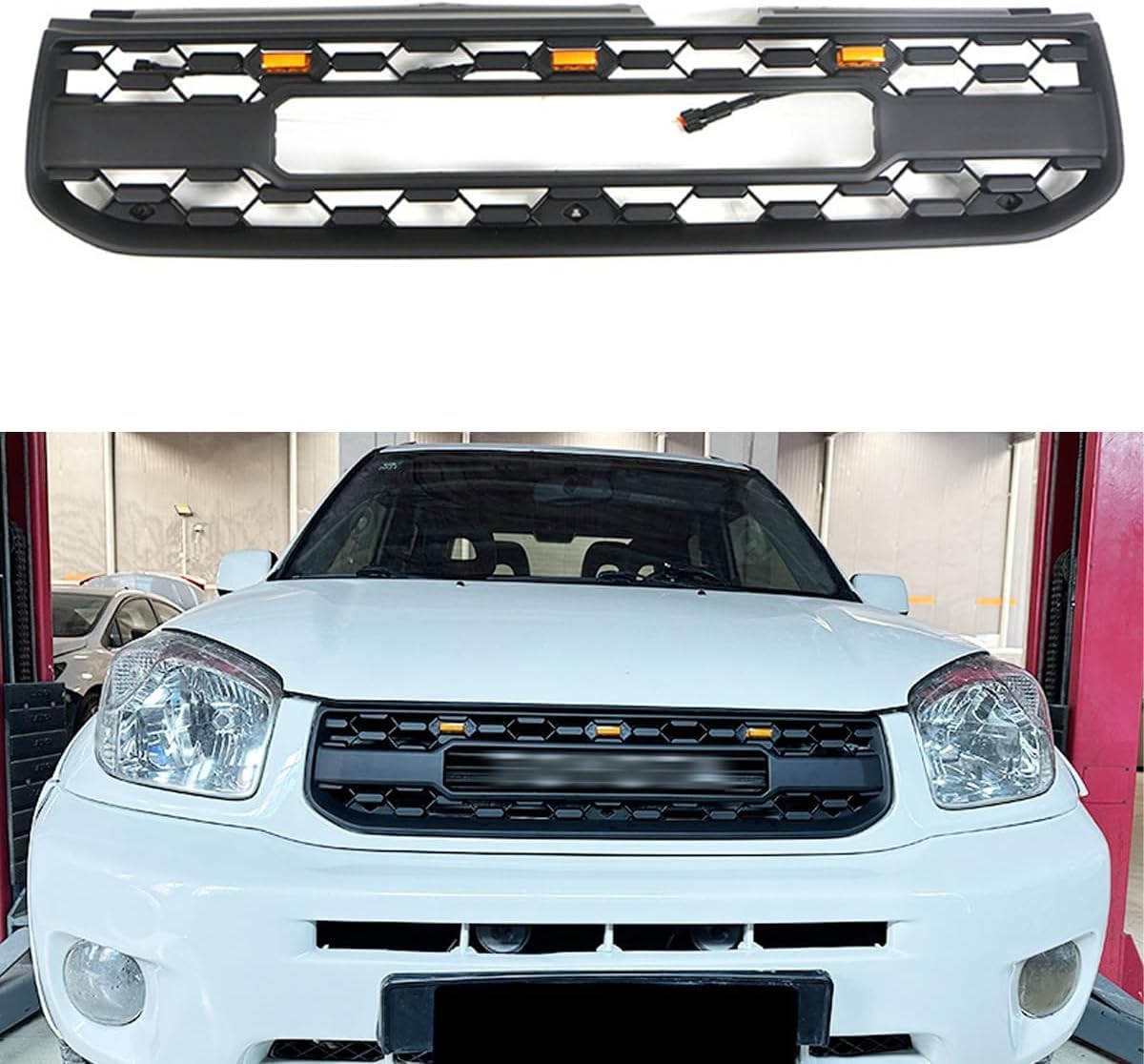 Auto Front Kühlergrill für Toyota RAV4 2004-2005, Frontgrill Frontstoßstangengitter Auto zubehör,A von LMYFCL66