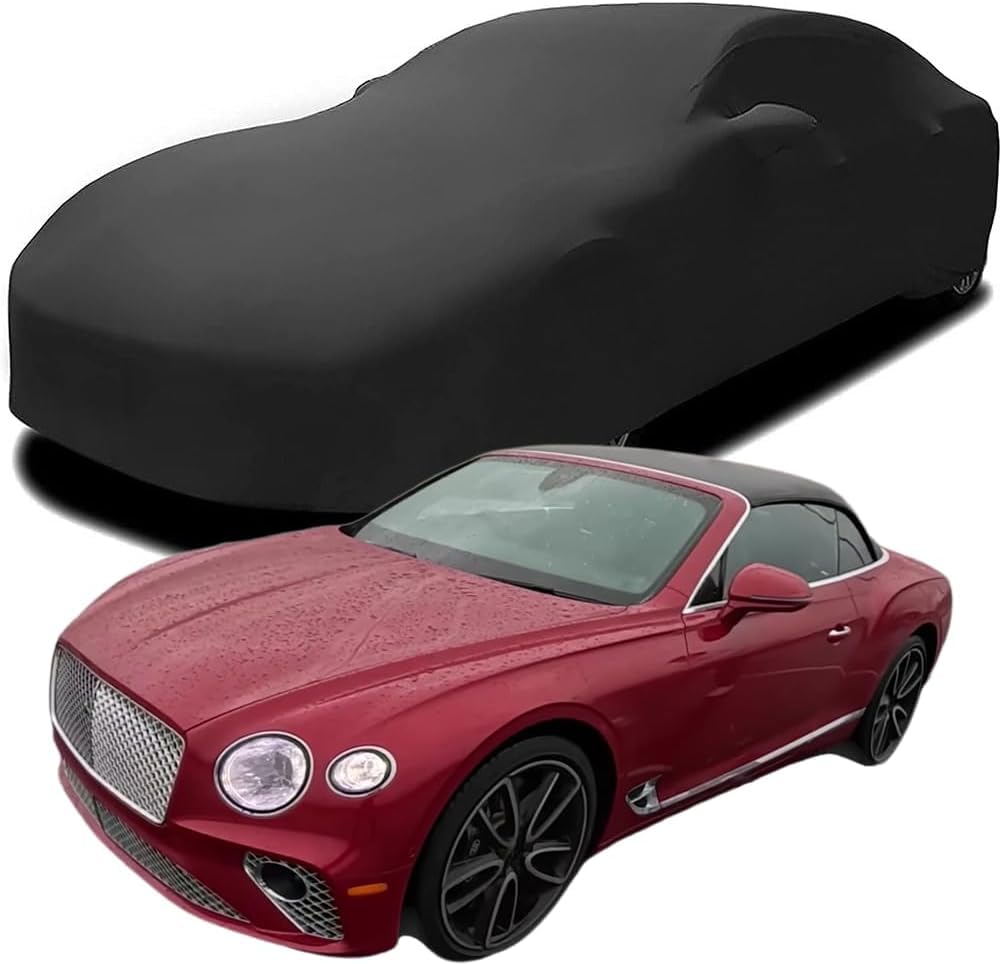 Autoabdeckung für Bentley Continental GTC Azure V8, Premium Autoabdeckung Formanpassende, atmungsaktive Autoschutzdecke,Black von LMYFCL66