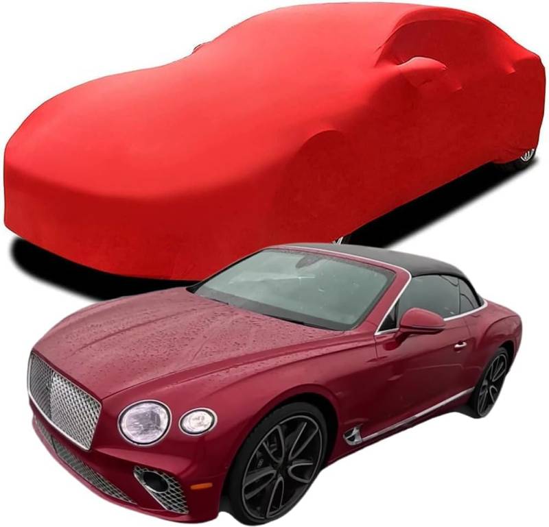 Autoabdeckung für Bentley Continental GTC Azure V8, Premium Autoabdeckung Formanpassende, atmungsaktive Autoschutzdecke,Red von LMYFCL66